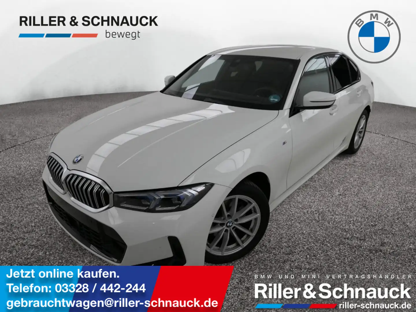 BMW 320 d xDrive M Sport ACC+HUD+360°KAM+MEM Weiß - 1