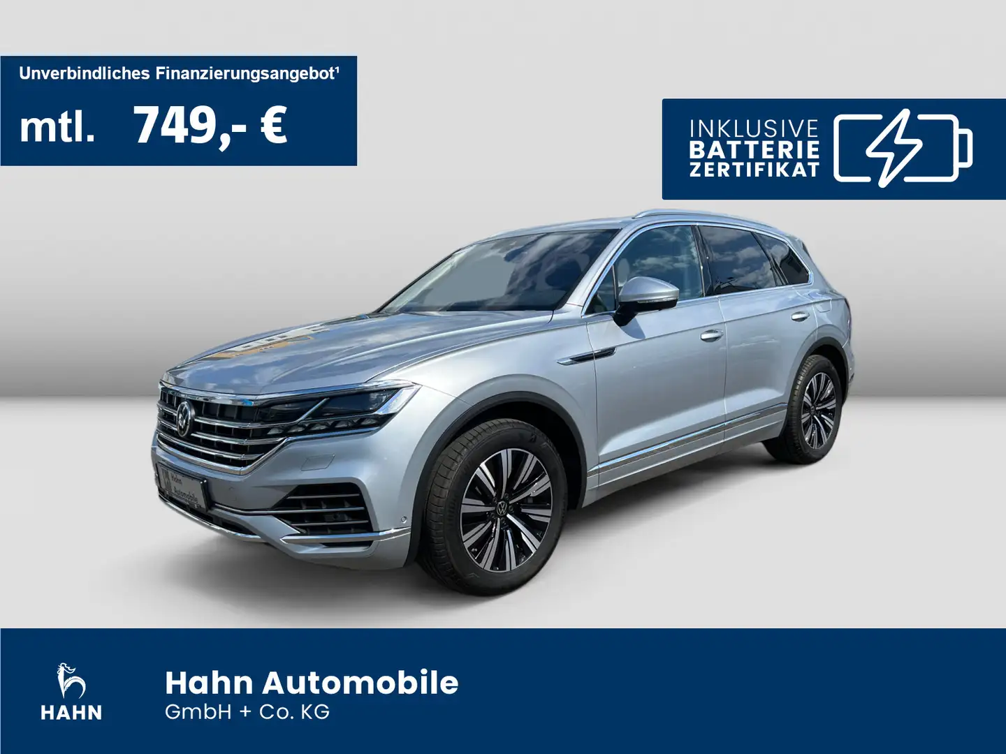Volkswagen Touareg Elegance 3.0TSI 4Mo AREA LEDER PANO MATR Silber - 1