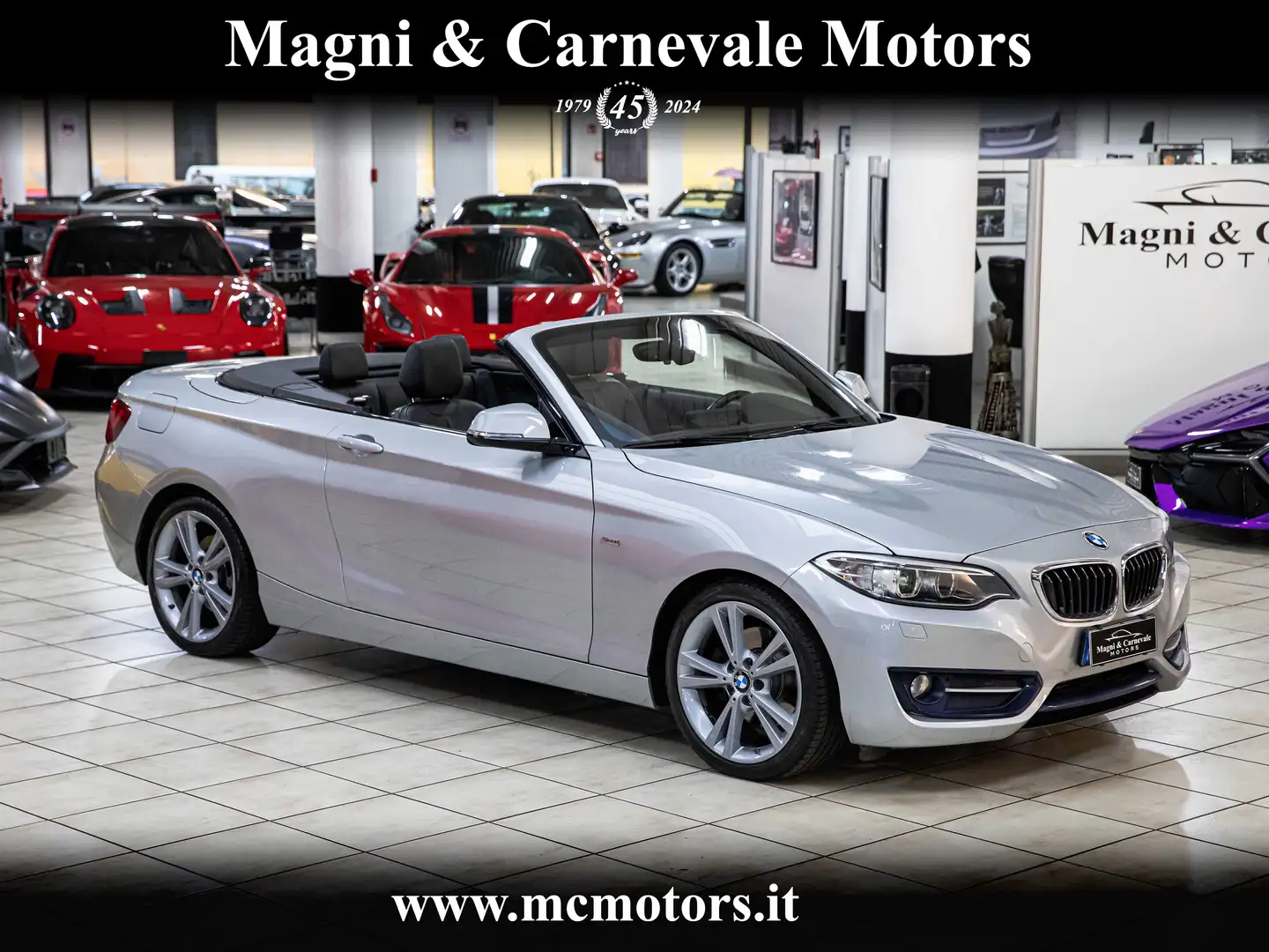 BMW 220 D SPORT CABRIO|NAVI|SPORT ELECTRIC SEATS|BI-XENO Silber - 1