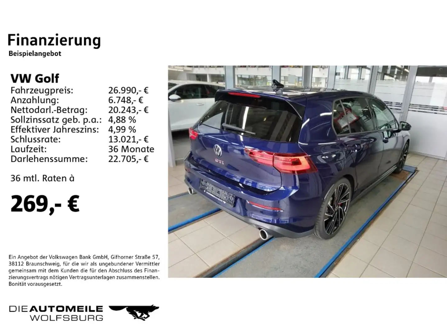 Volkswagen Golf GTI Golf 8 VIII 2.0 GTI DSG ACC/Rückkam/Multilenk Blu/Azzurro - 2