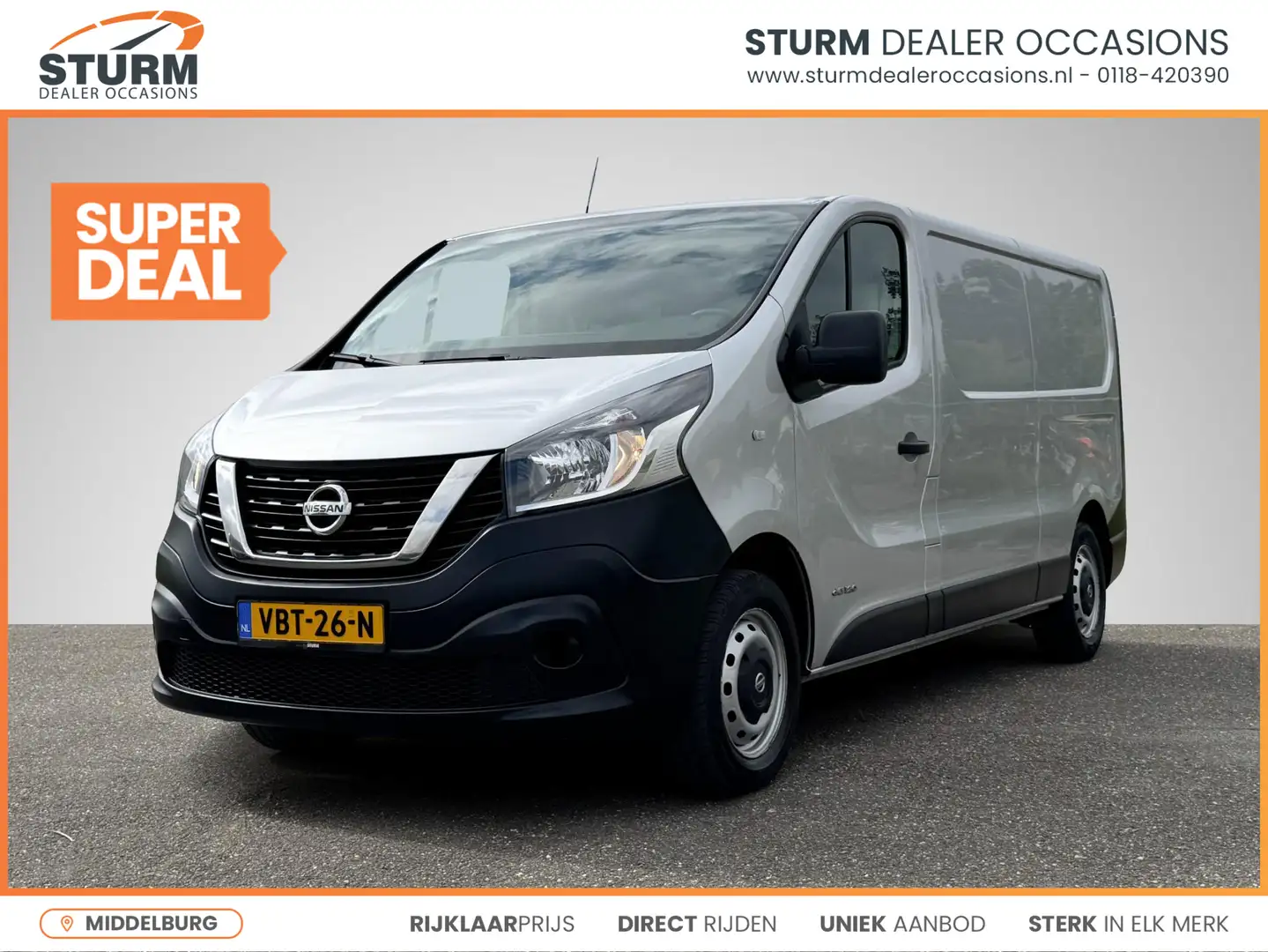 Nissan NV300 1.6 dCi 120 L2H1 Acenta 3-Persoons | Trekhaak | La Silver - 1