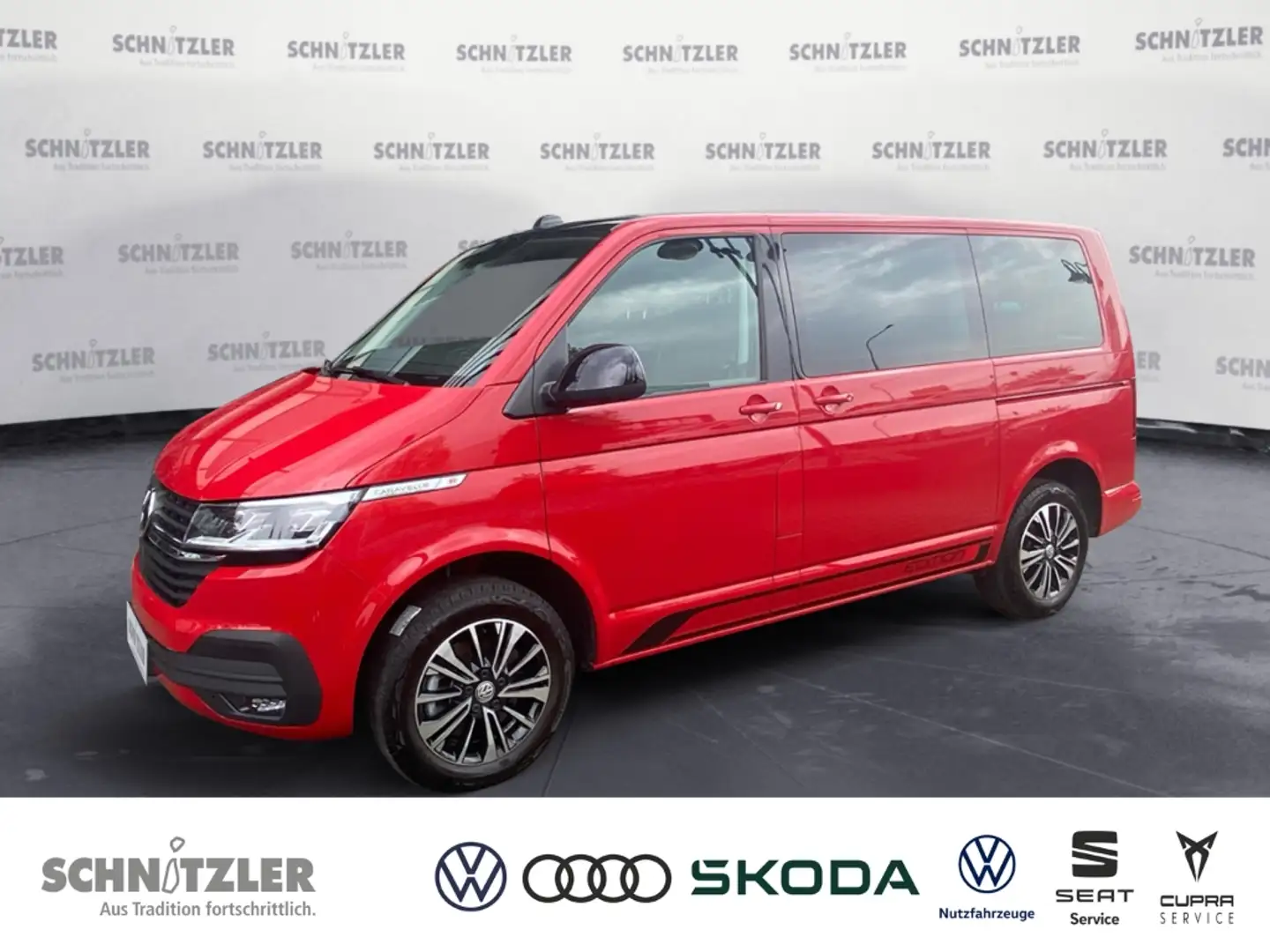 Volkswagen T6.1 Caravelle 2.0 TDI DSG Edition AHK NAVI RFK Červená - 1