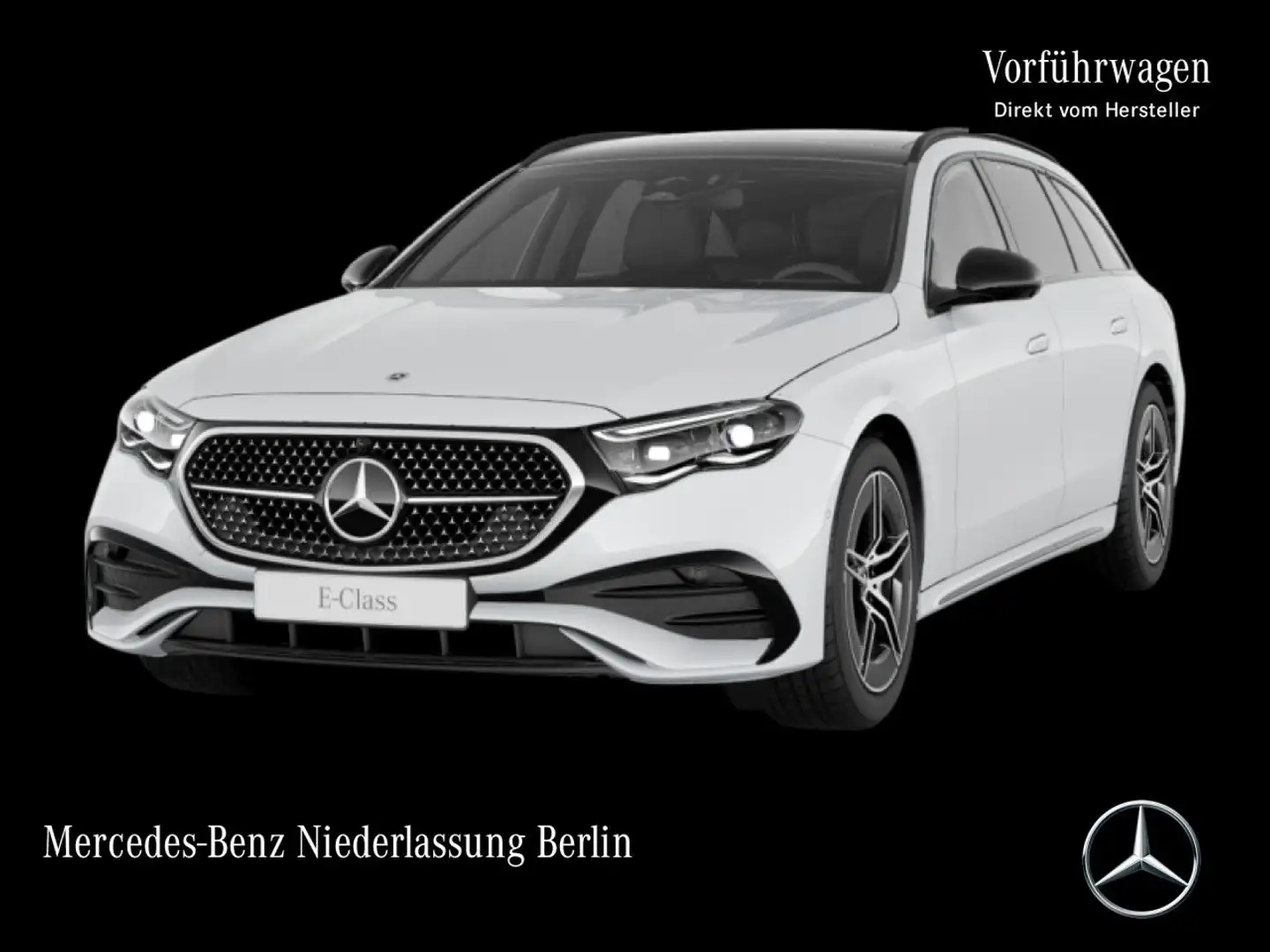 Mercedes-Benz E 220 d T 4M AMG 360° Pano Distr. AHK Night Memory Bianco - 1