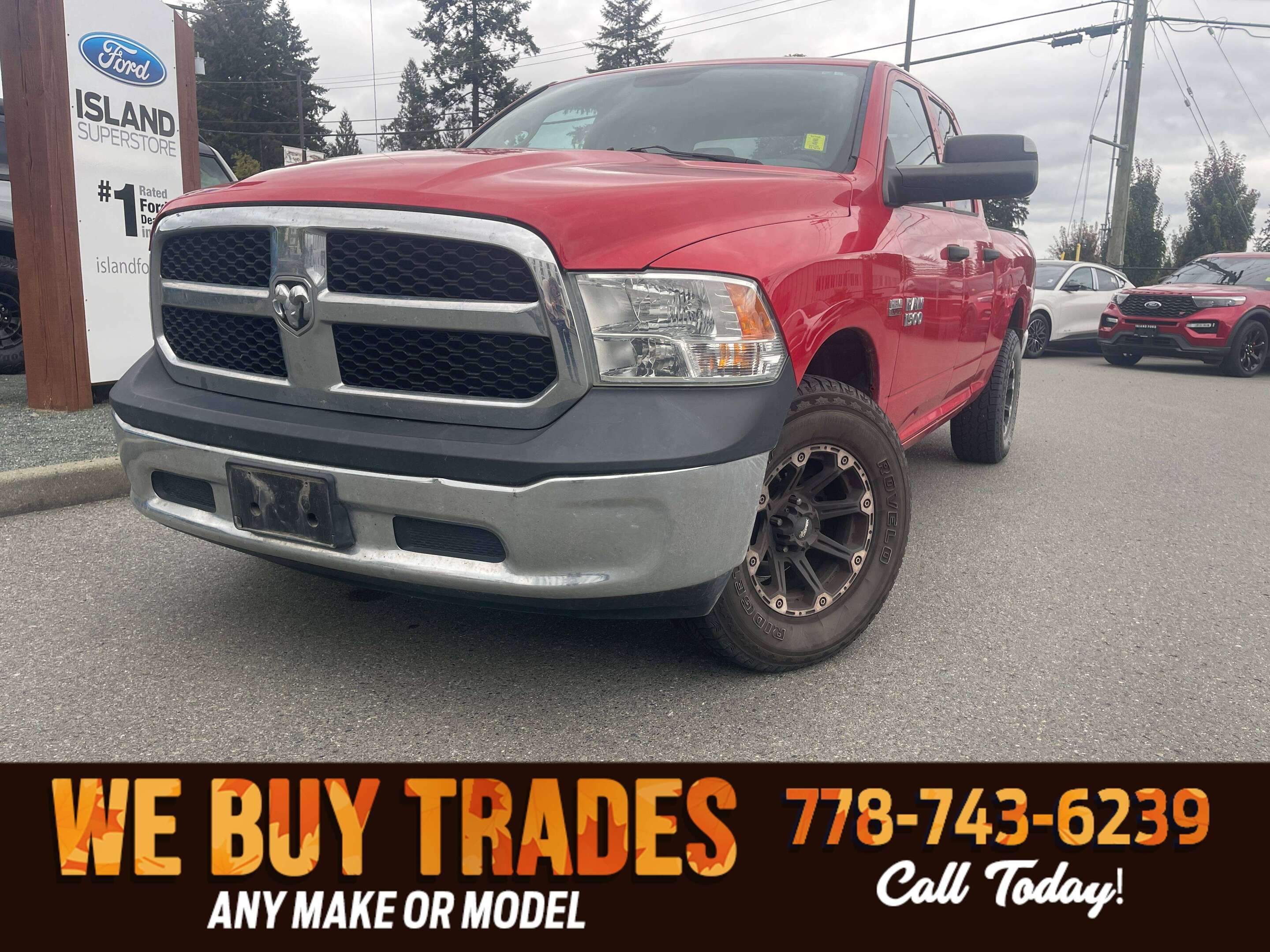 Red 2014 RAM 1500 Pickup Truck  Automatic