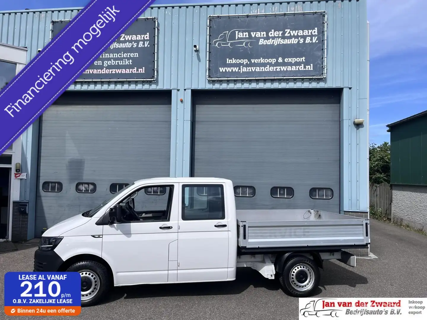 Volkswagen T6 Transporter Pick up Openlaadbak 2.0 TDI EURO 6 Dubbele cabine Wit - 1