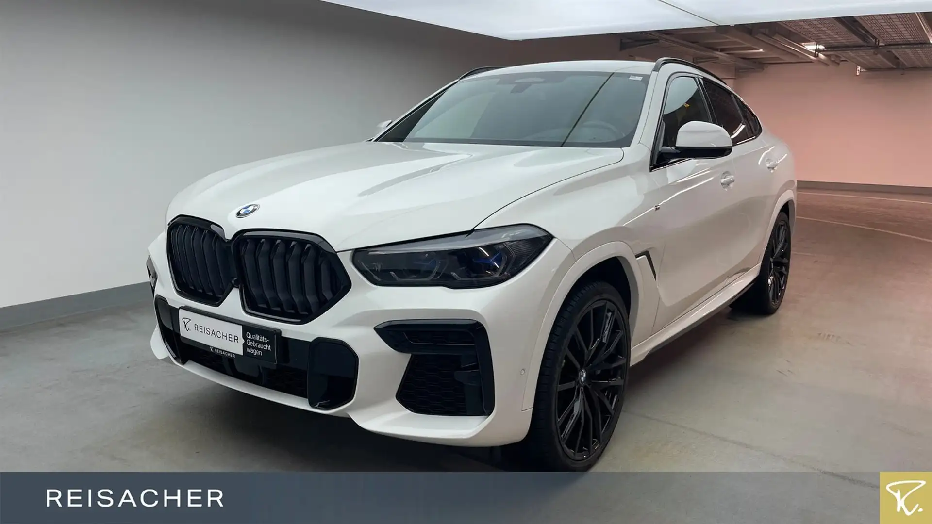 BMW X6 xDrive40d A M-Sport,AHK,DAProf,Leder,Autom Weiß - 1