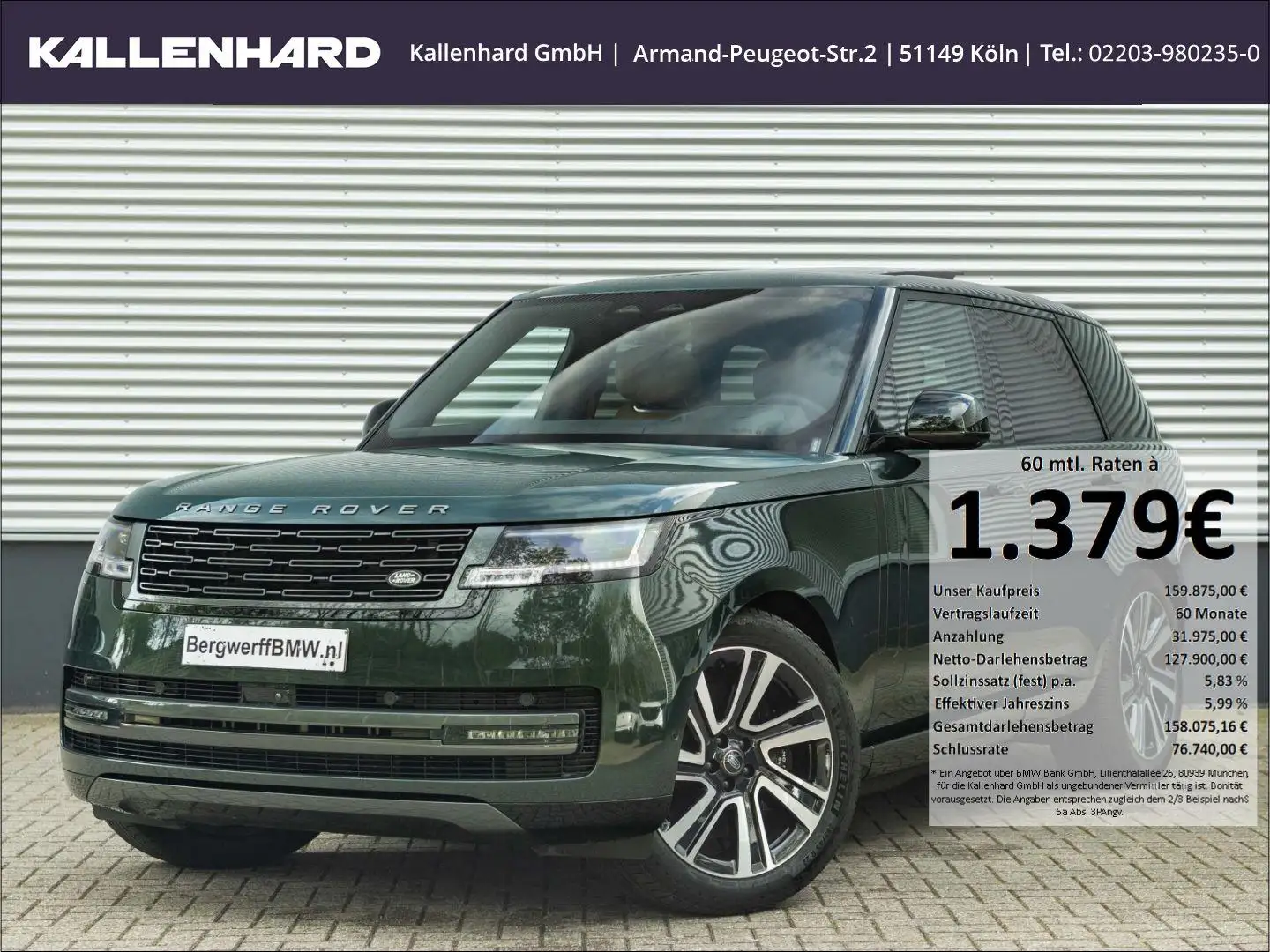 Land Rover Range Rover P550e-HSE-Pano-Meridian Signature-Lu hseL460 Grün - 1