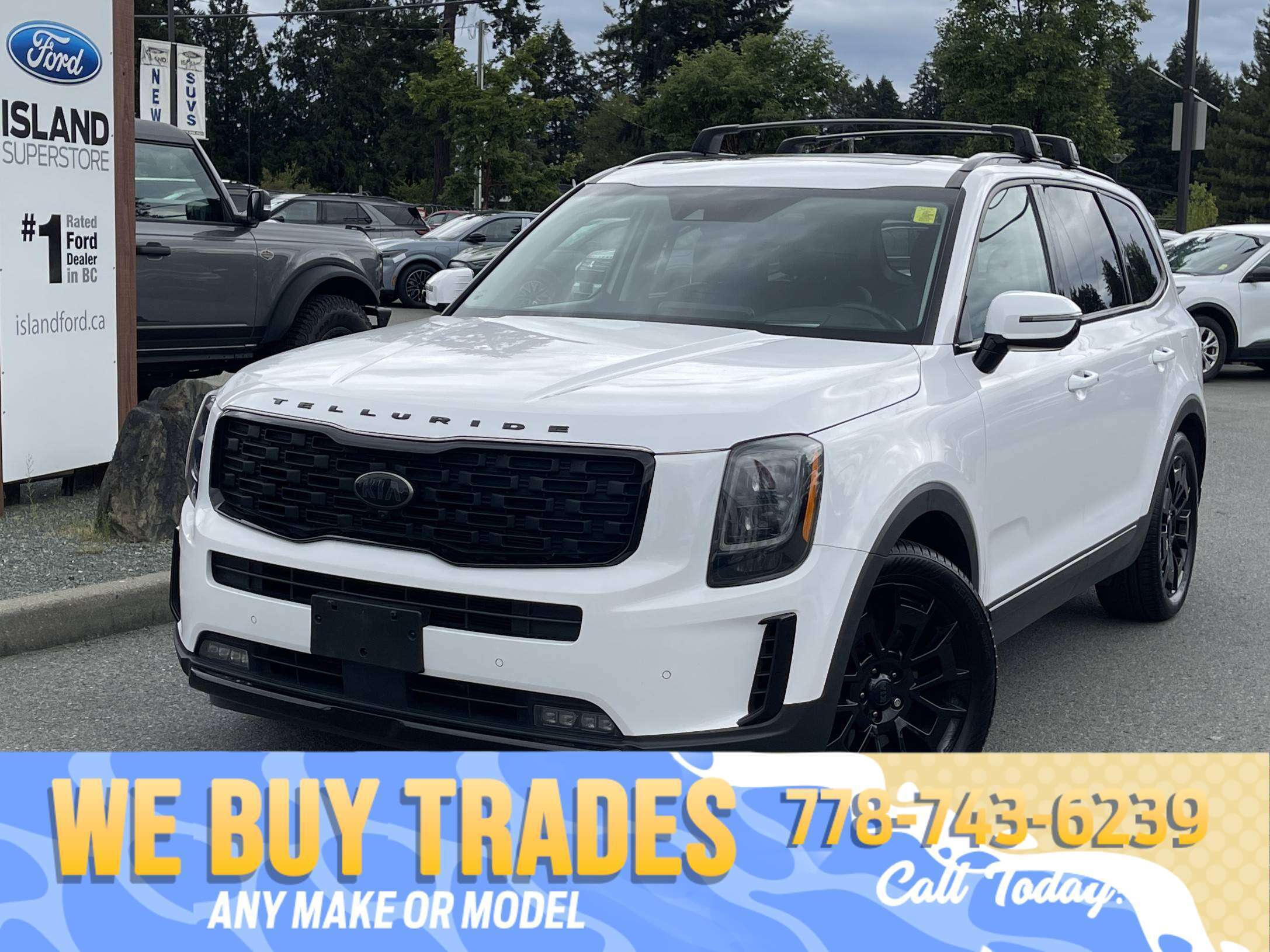 White 2021 Kia Telluride SUV / Crossover All-Wheel Drive Automatic