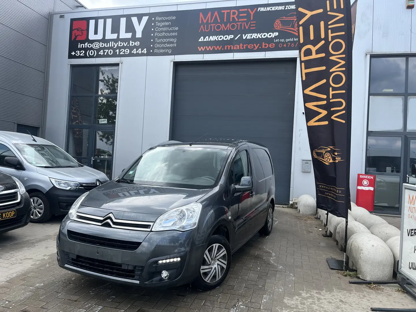 Citroen Berlingo 1.6 BlueHdi*3-zit*100pk*led* Gris - 1