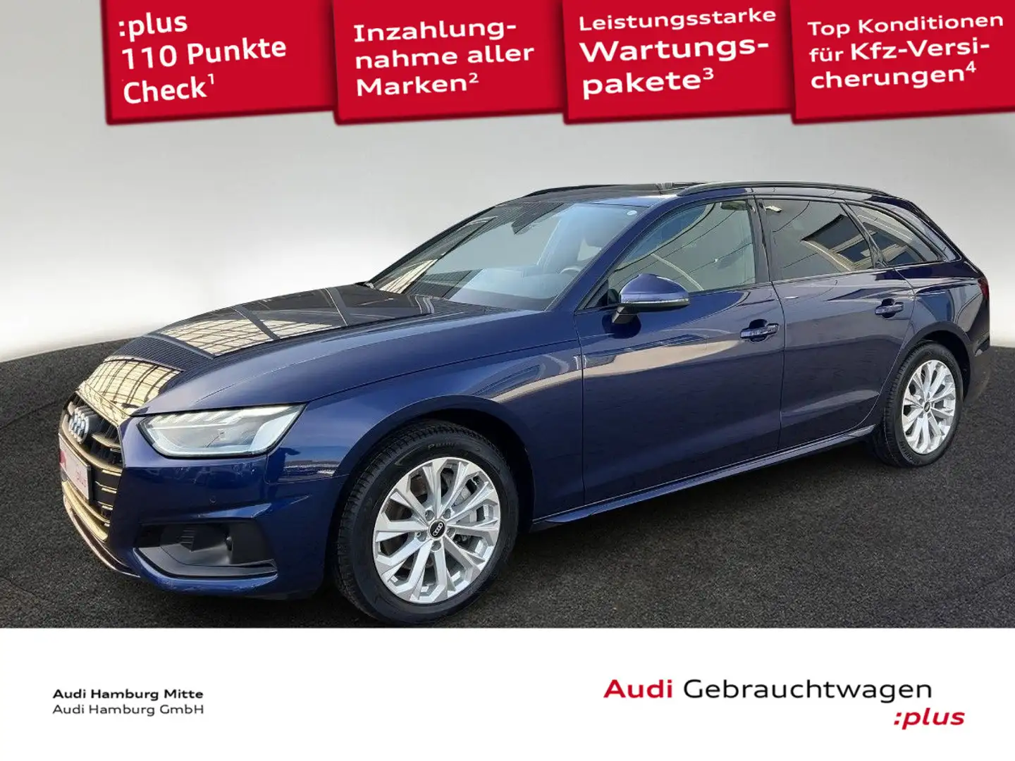Audi A4 advanced 40 TFSI S tronic Pano LED Kame Blau - 1