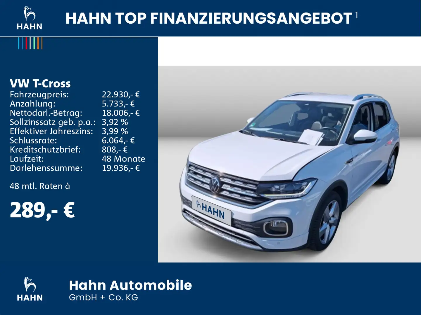 Volkswagen T-Cross 1.0TSI DSG Style App-Connect Cam LED Nav Weiß - 2