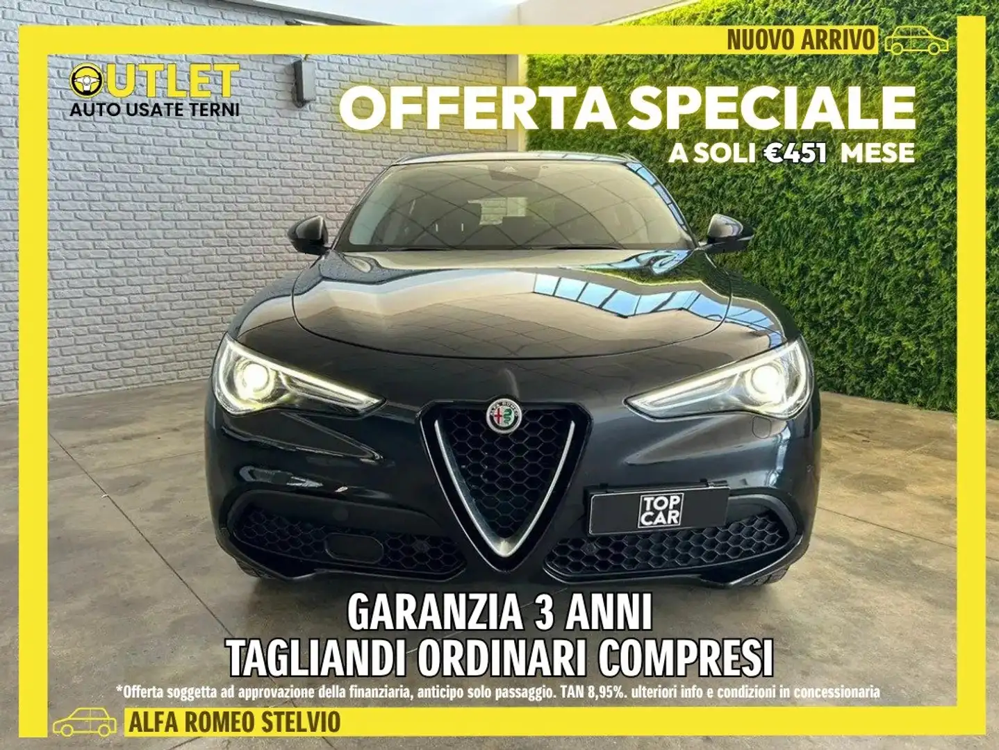 Alfa Romeo Stelvio 2.0tQ4 200cv auto my19TUA SENZA ANTICIPO€451,00 Grigio - 1
