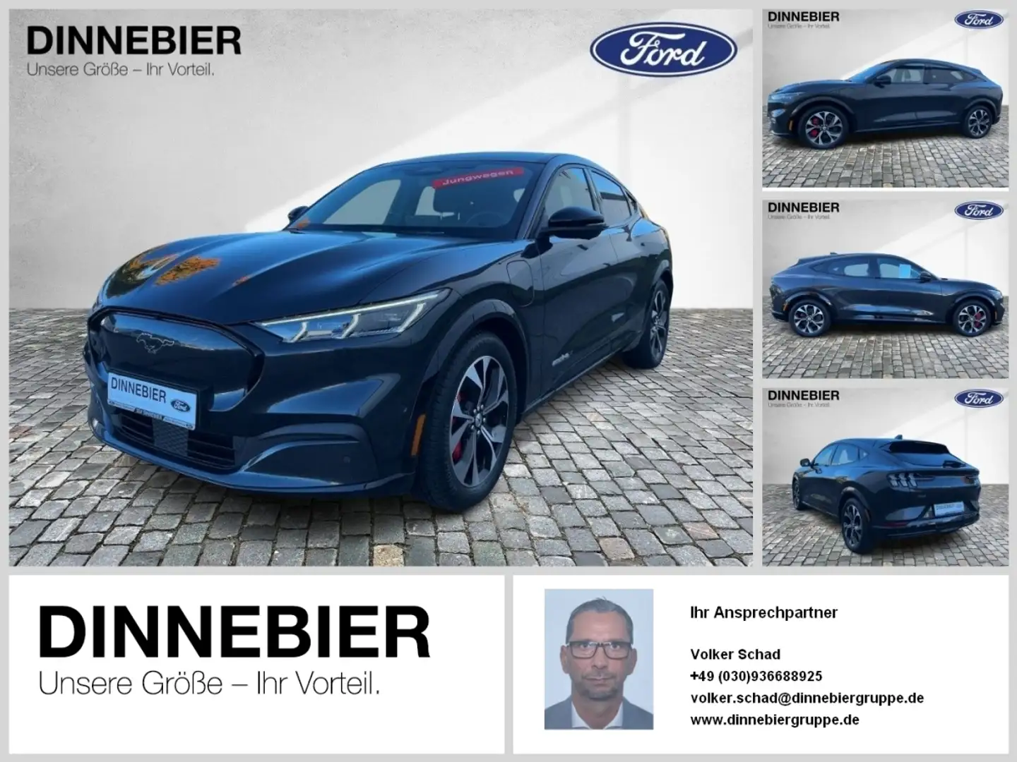 Ford Mustang Mach-E AWD Glasdach+LED+360°Kamera Noir - 1