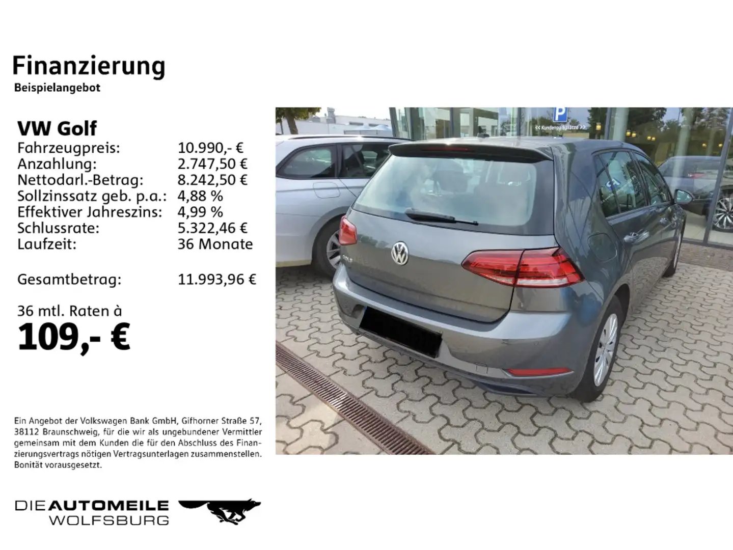Volkswagen Golf 7 VII 1.0 TSI Trendline Einparkhi/Multilenk Grau - 2