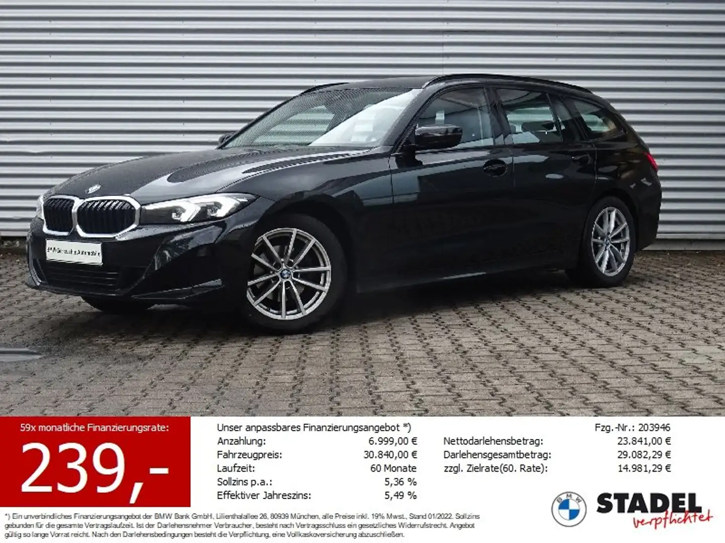 BMW 318 i tour. Widescreen Live+ Schaltwippen PDC SH Schwarz - 1