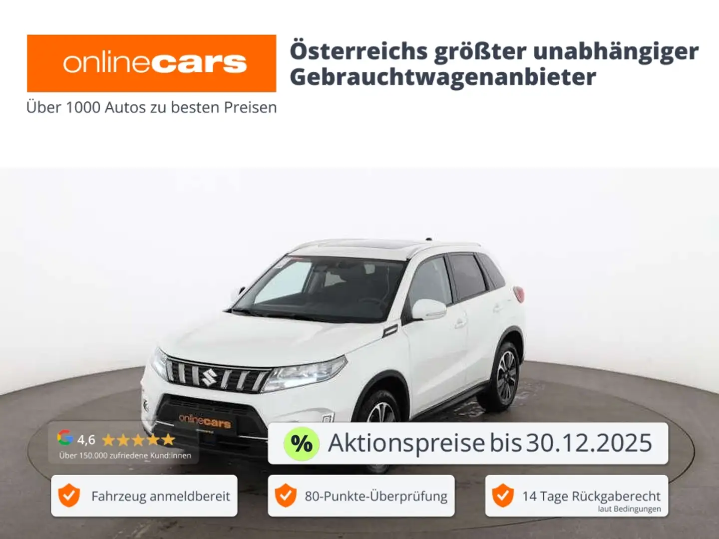 Suzuki Vitara 1.4 S LED SKY NAVI R-CAM SITZHZG TEMPOMAT Weiß - 1