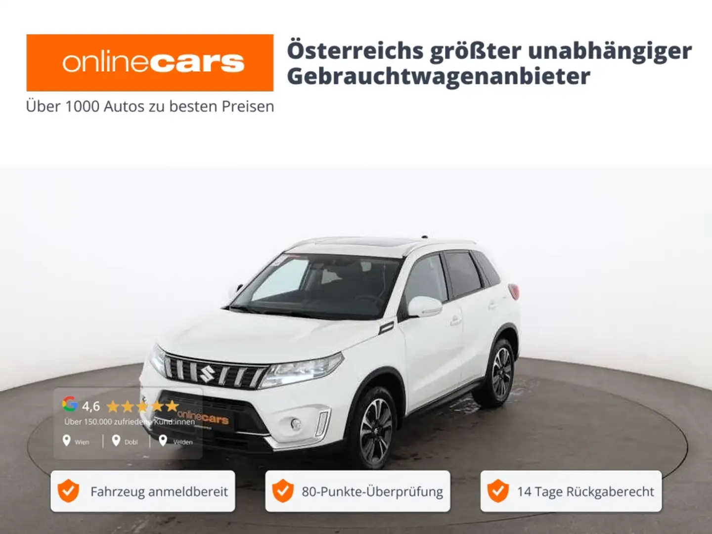 Suzuki Vitara 1.4 S LED SKY NAVI R-CAM SITZHZG TEMPOMAT Weiß - 1