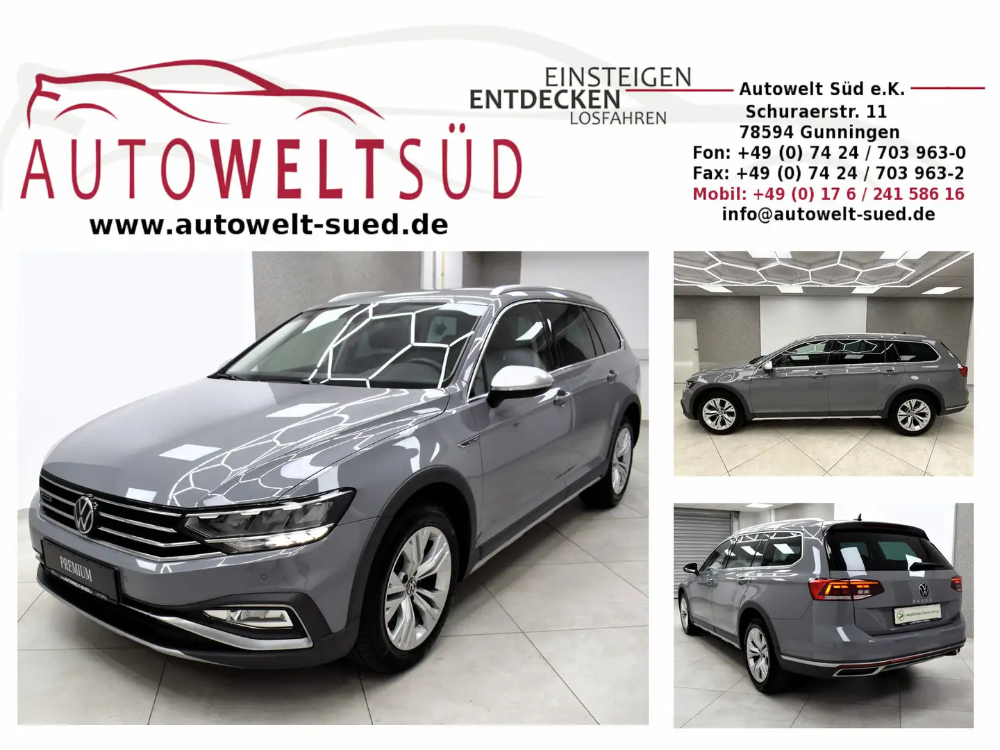 Volkswagen Passat Alltrack 2.0 TDI 4M RCam ACC Spur Navi LED Gri - 1