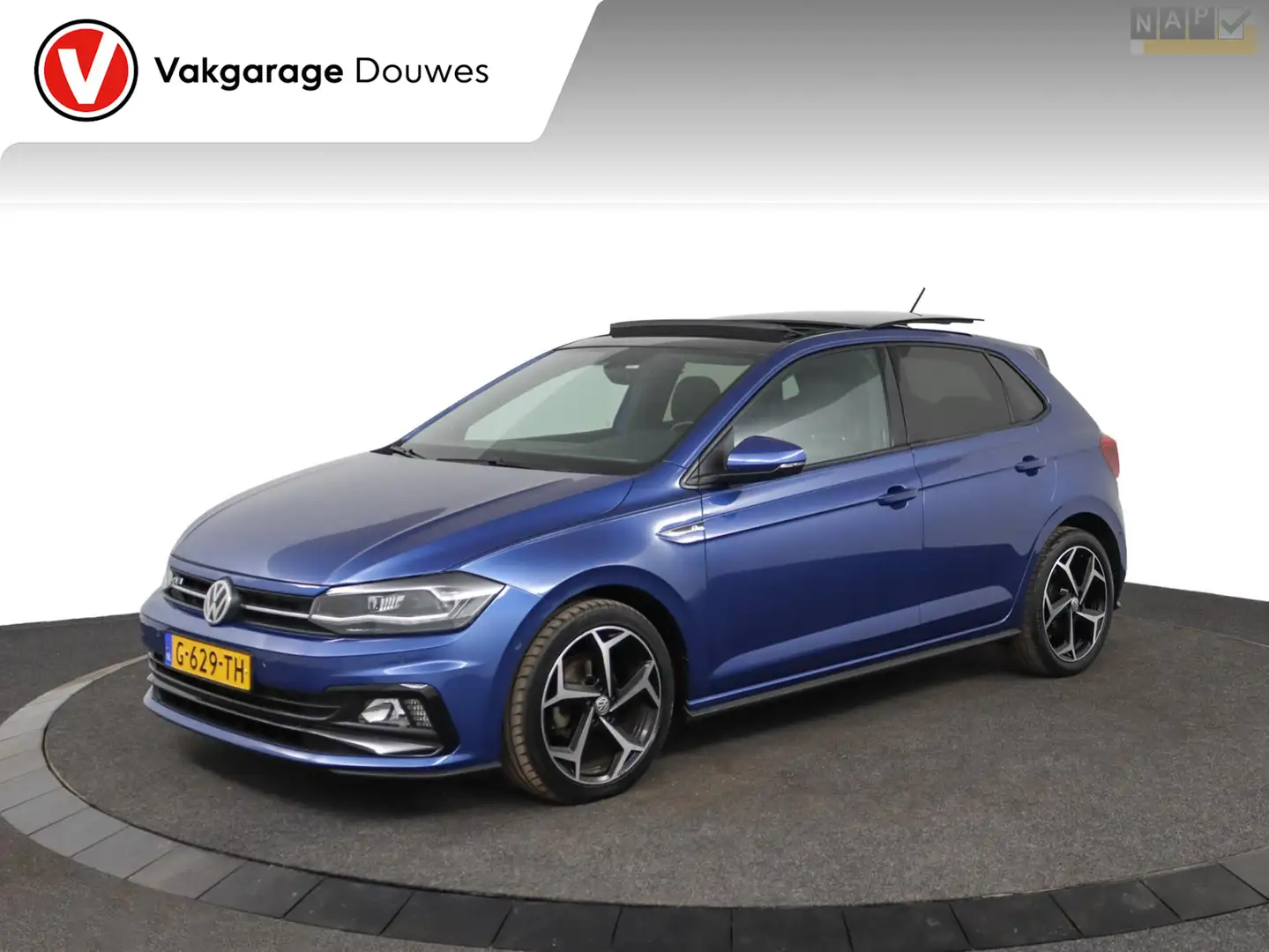 Volkswagen Polo 1.0 TSI Highline | R-Line | NAP | Automaat | Pano Blauw - 1