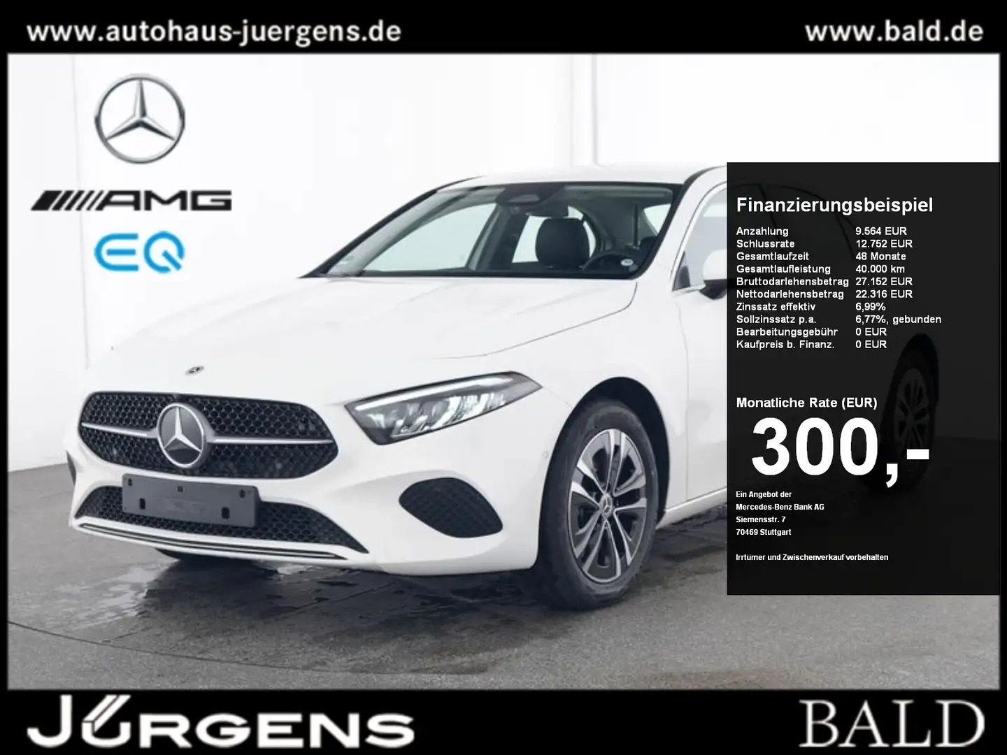 Mercedes-Benz A 250 e Limo Progressive-Advanced/LED/Cam/DAB/17 Blanc - 1