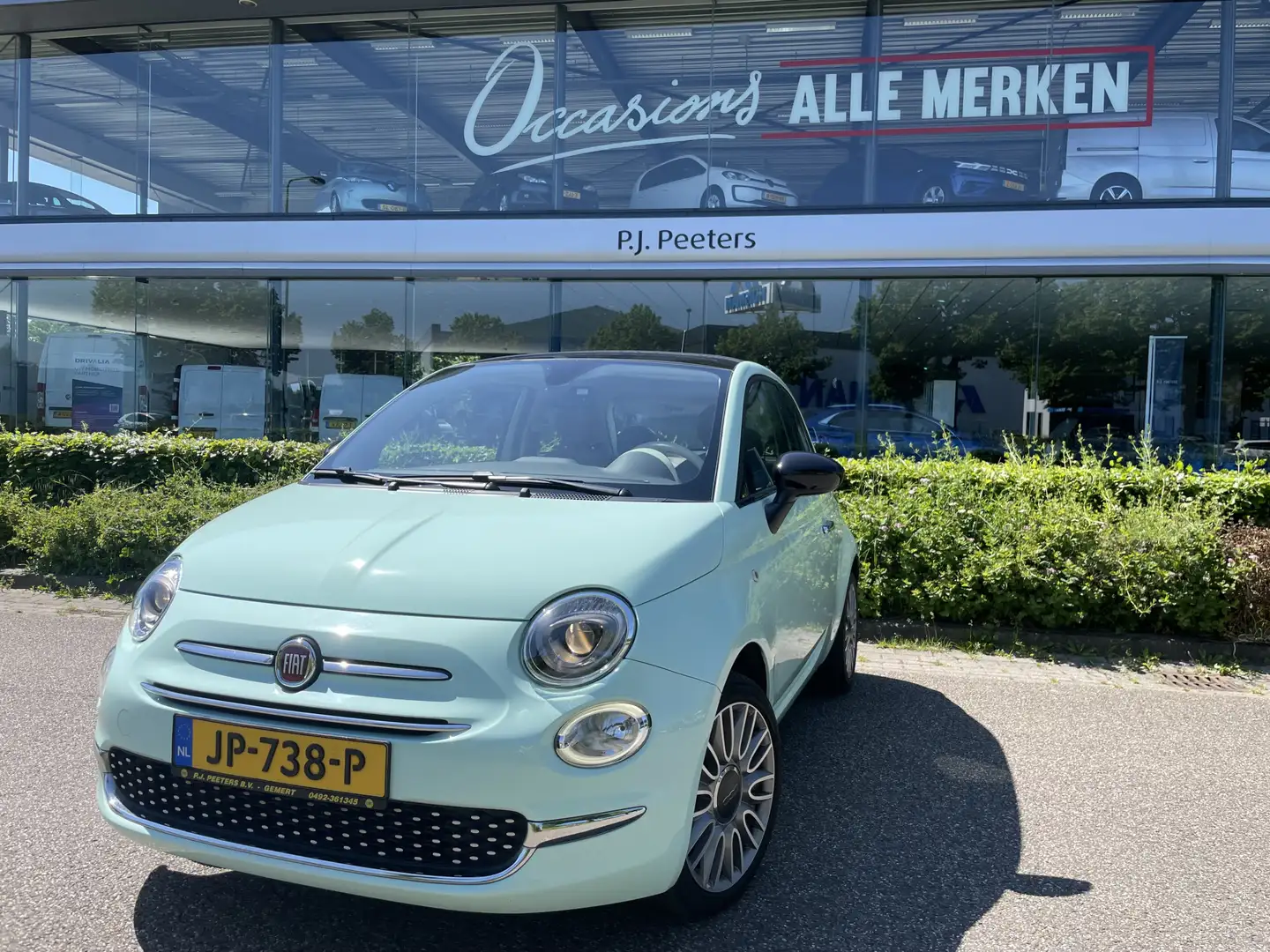 Fiat 500 1.2 Lounge Nieuw bij ons geleverd - Panoramadak - Vert - 1