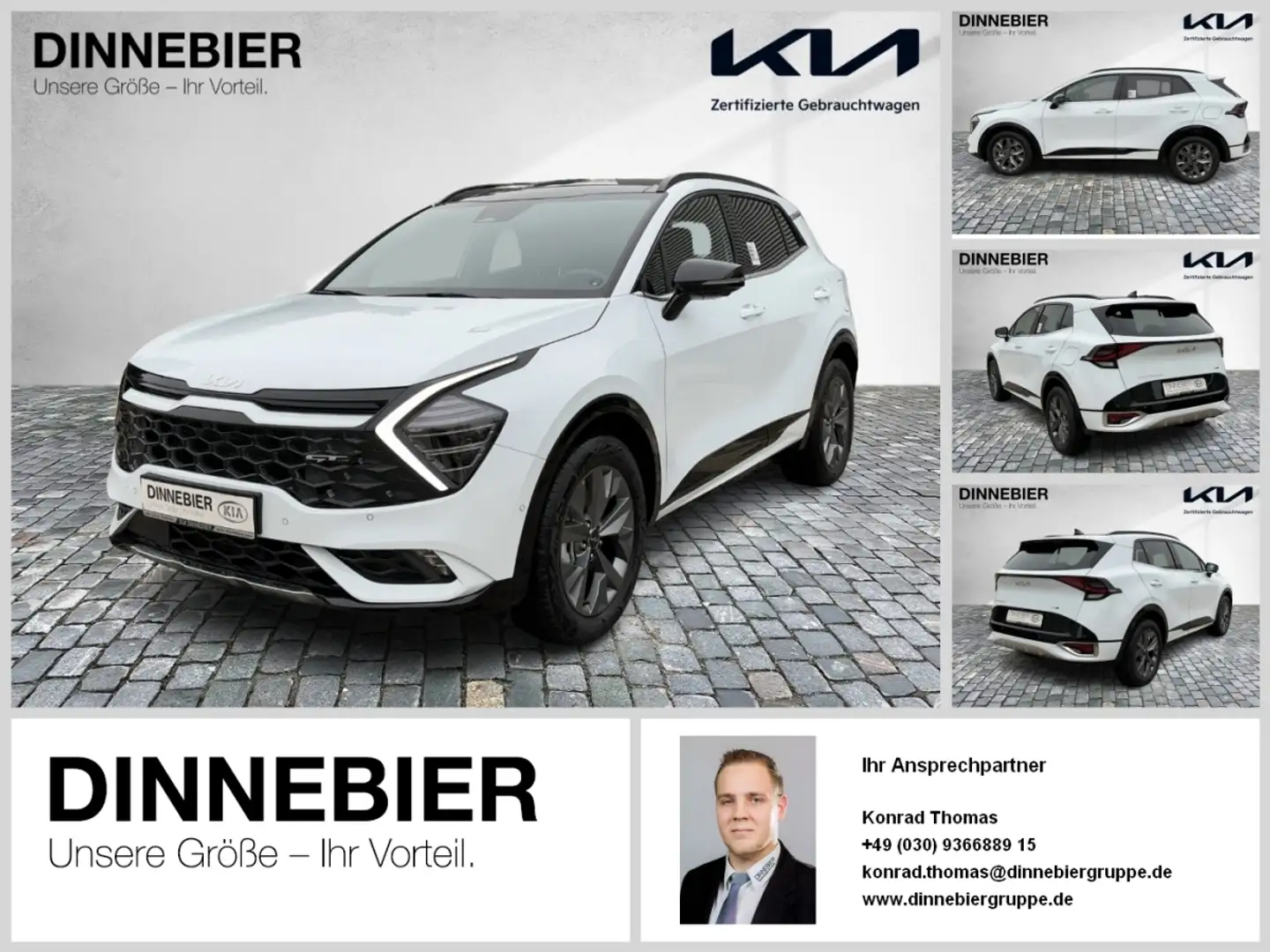 Kia Sportage GT-Line HEV AWD+Glasdach+360°+LED Wit - 1
