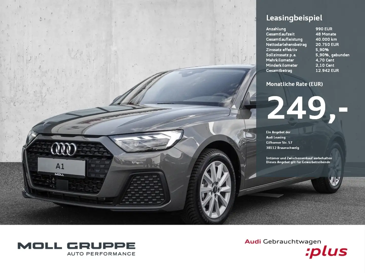 Audi A1 Sportback 25 TFSI  S tronic 2xKLIMA AUT KAM Grau - 1