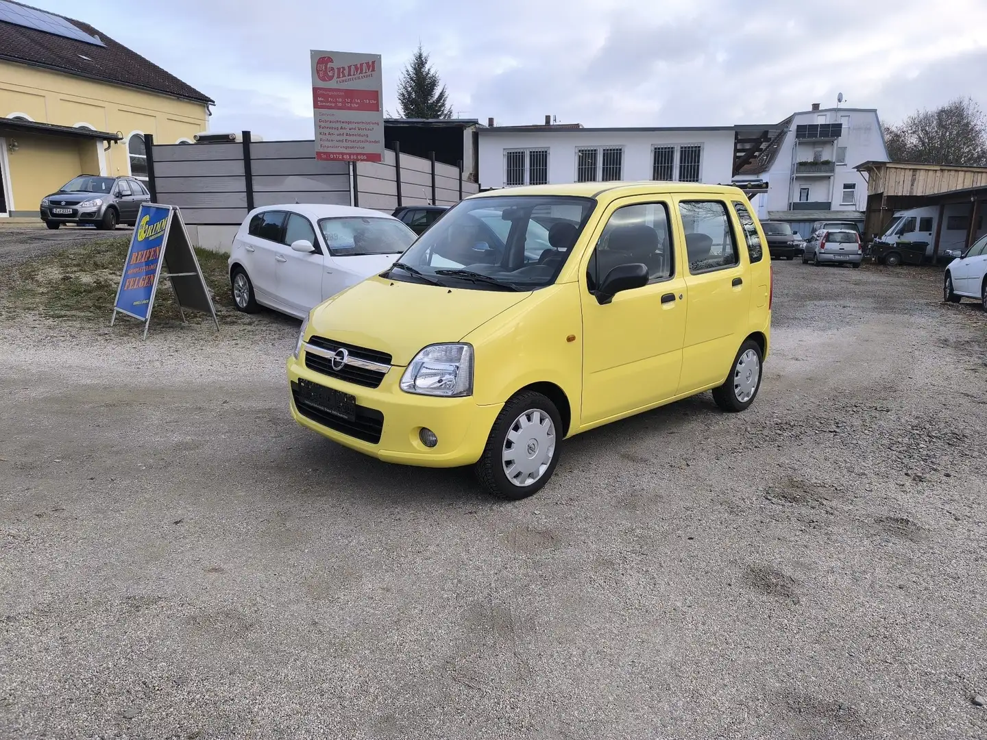 Opel Agila Basis,TÜV neu,8 fach bereift,1.Hand Gelb - 1
