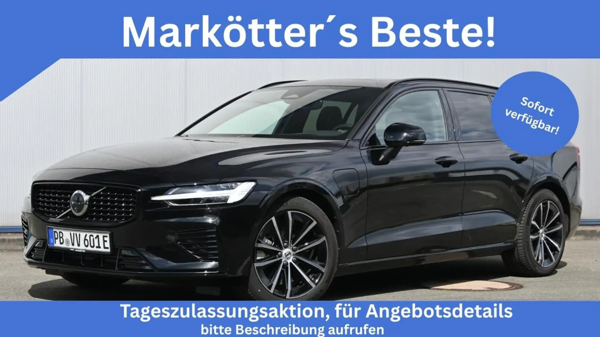 Volvo V60 T6 Plus Dark Business / Pano / Head Up / 0,5% Schwarz - 1