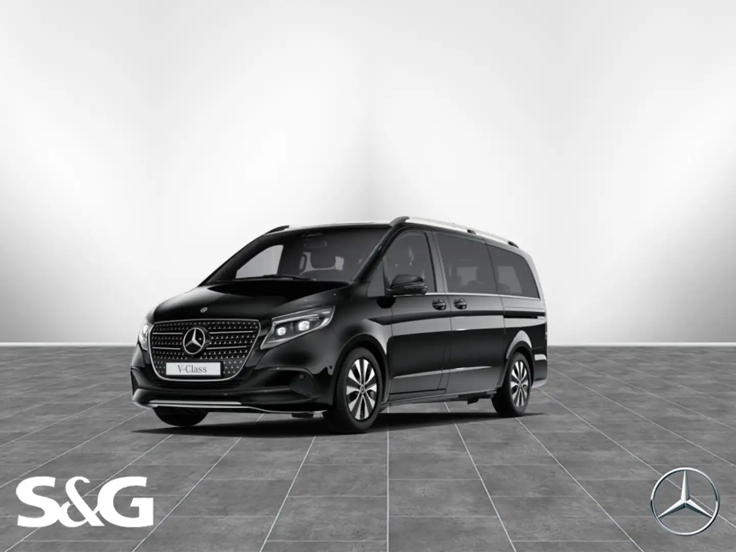 Mercedes-Benz V 300 d AVANTGARDE Lang AHK+Sitzhzg.+360°+MBUX Schwarz - 1
