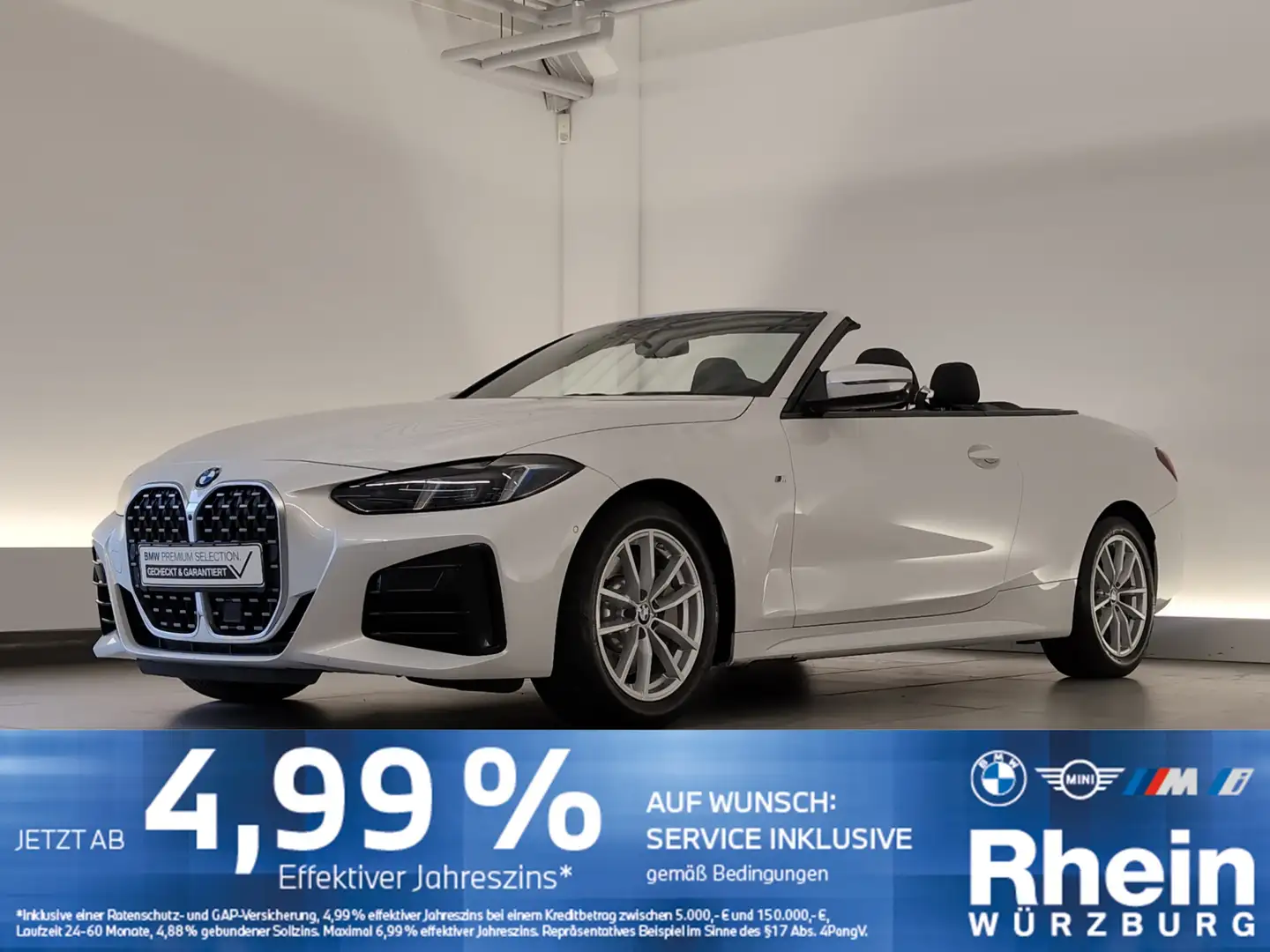 BMW 430 i xDrive Cabrio M Sportpaket H&K/DAB/Lordose H&K/D Weiß - 1