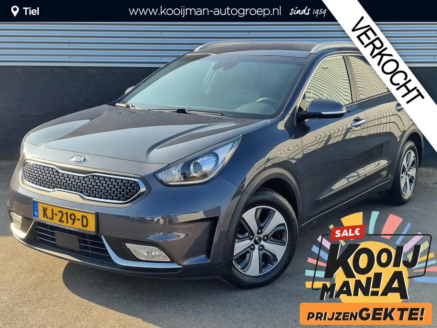 Kia Niro 1.6 GDi Hybrid BusinessLine Navigatie, Lederen bek Сірий - 1
