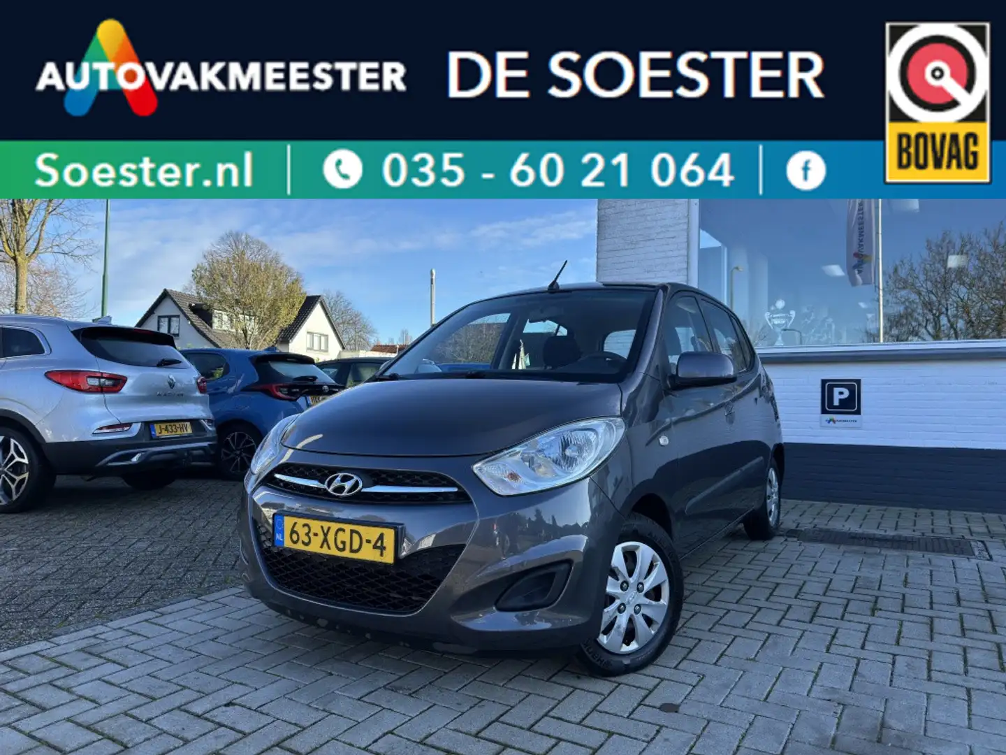 Hyundai i10 1.1| DEALER ONDERHOUDEN|RIJKLAAR|NIEUW APK Grijs - 1