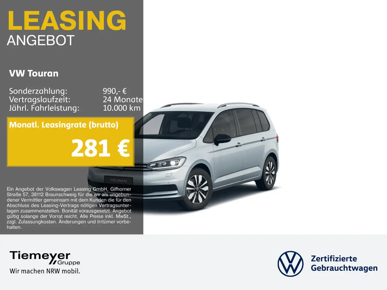 Volkswagen Touran 2.0 TDI DSG GOAL 7SITZE MATRIX AHK ASSIST
