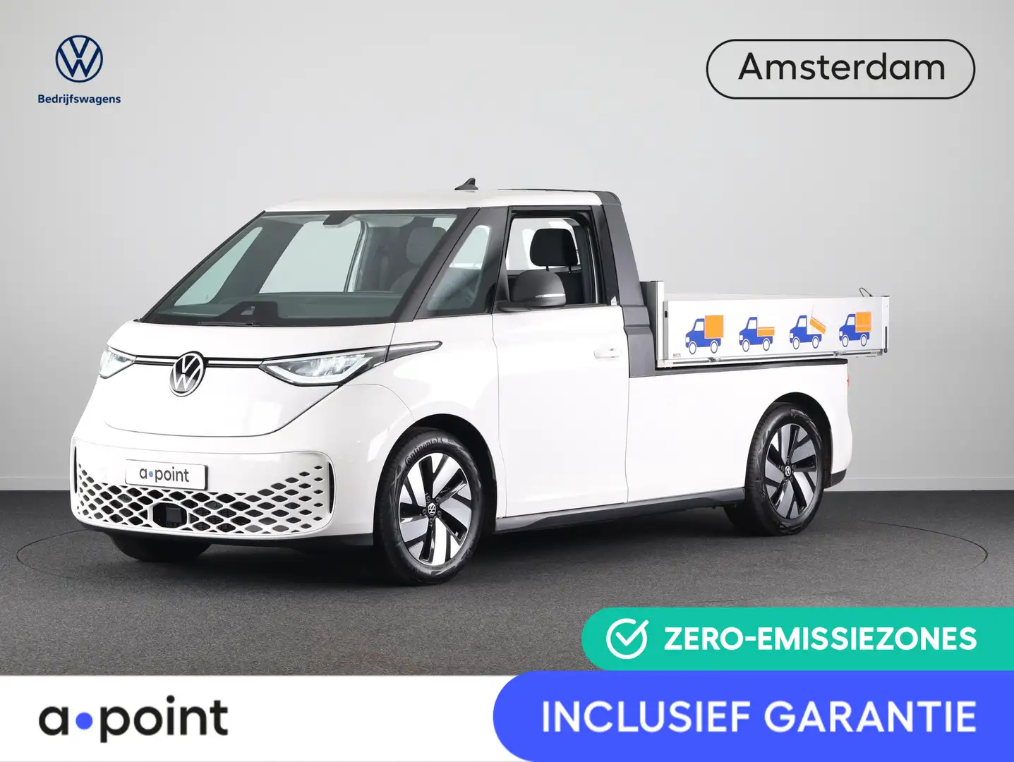 Volkswagen ID. Buzz Cargo Bedrijfswagens 150KW 204 pk EV Open laadbak kipper Blanc - 1