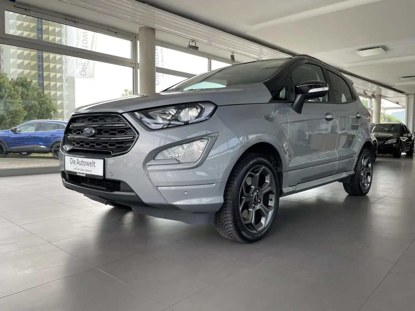 Ford EcoSport 1.0 EB ST-Line NAVI LED PDC KAM SHZ GRA Klima Silber - 2