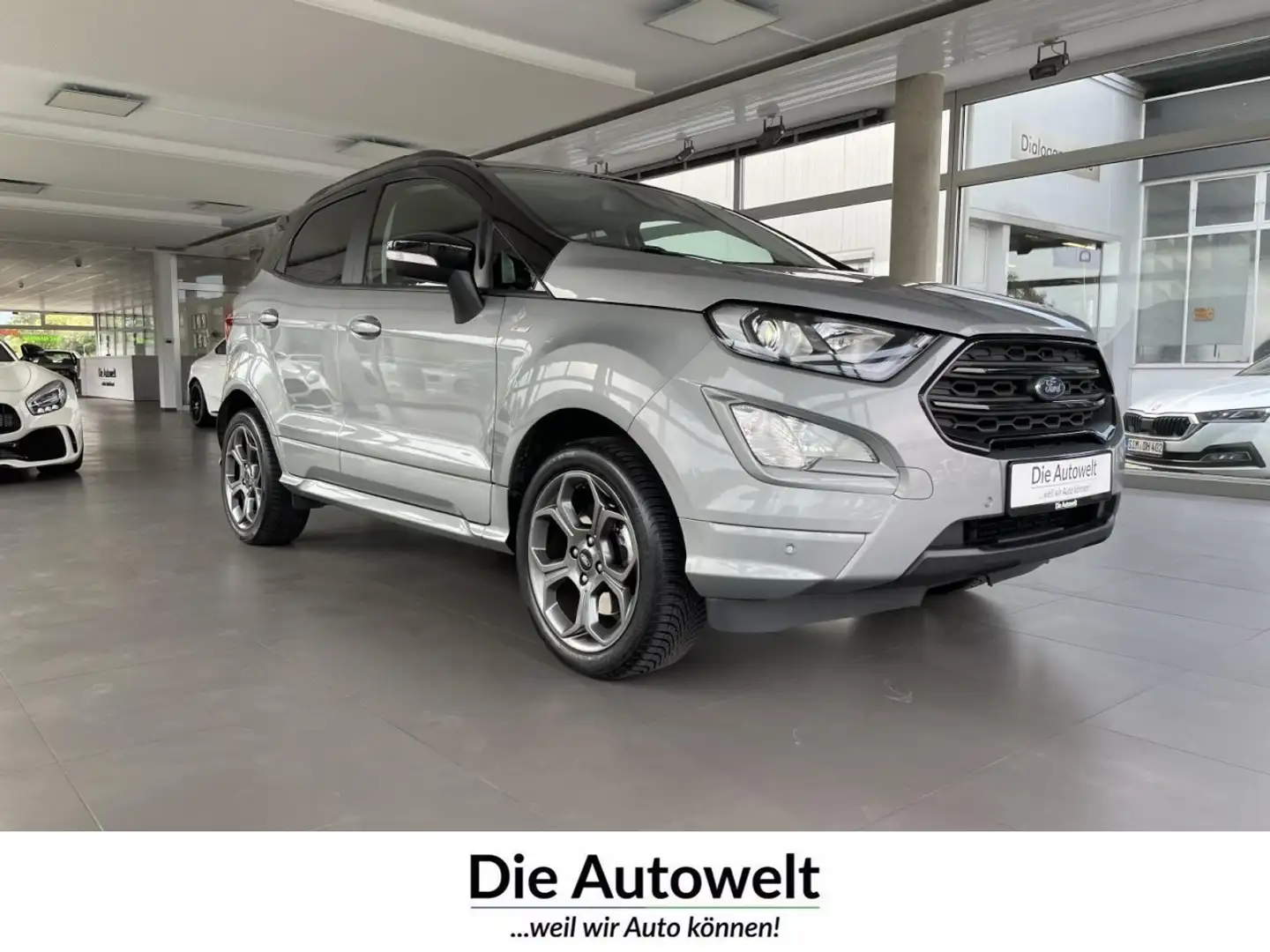 Ford EcoSport 1.0 EB ST-Line NAVI LED PDC KAM SHZ GRA Klima Silber - 1