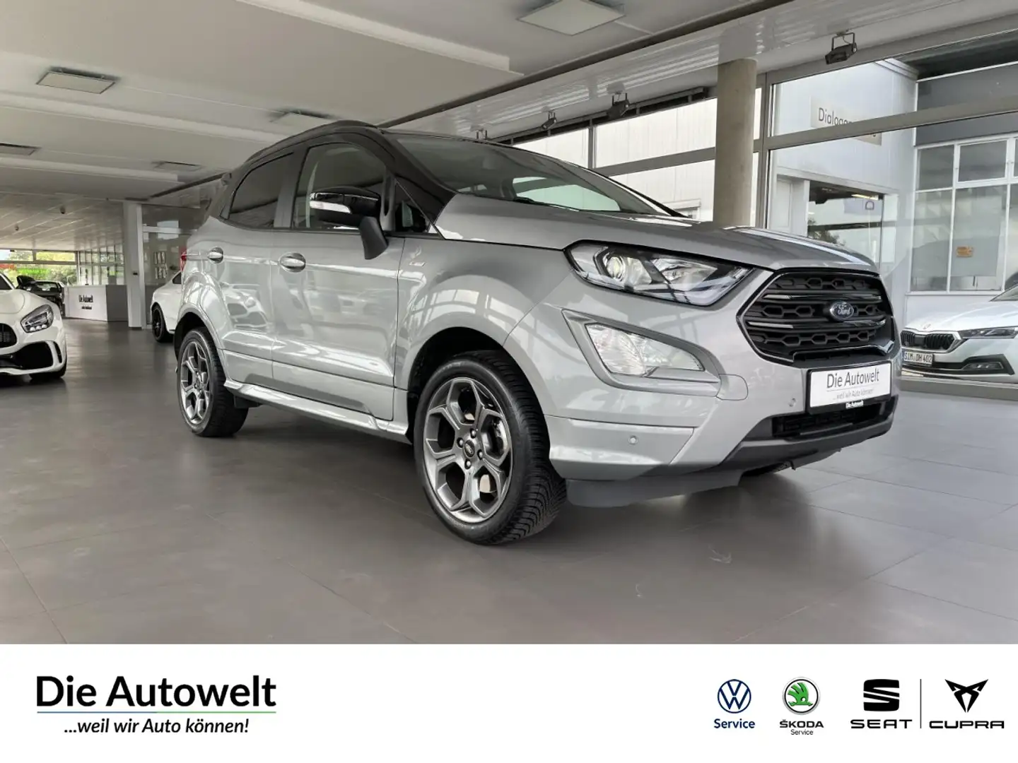 Ford EcoSport 1.0 EB ST-Line NAVI LED PDC KAM SHZ GRA Klima Silber - 1