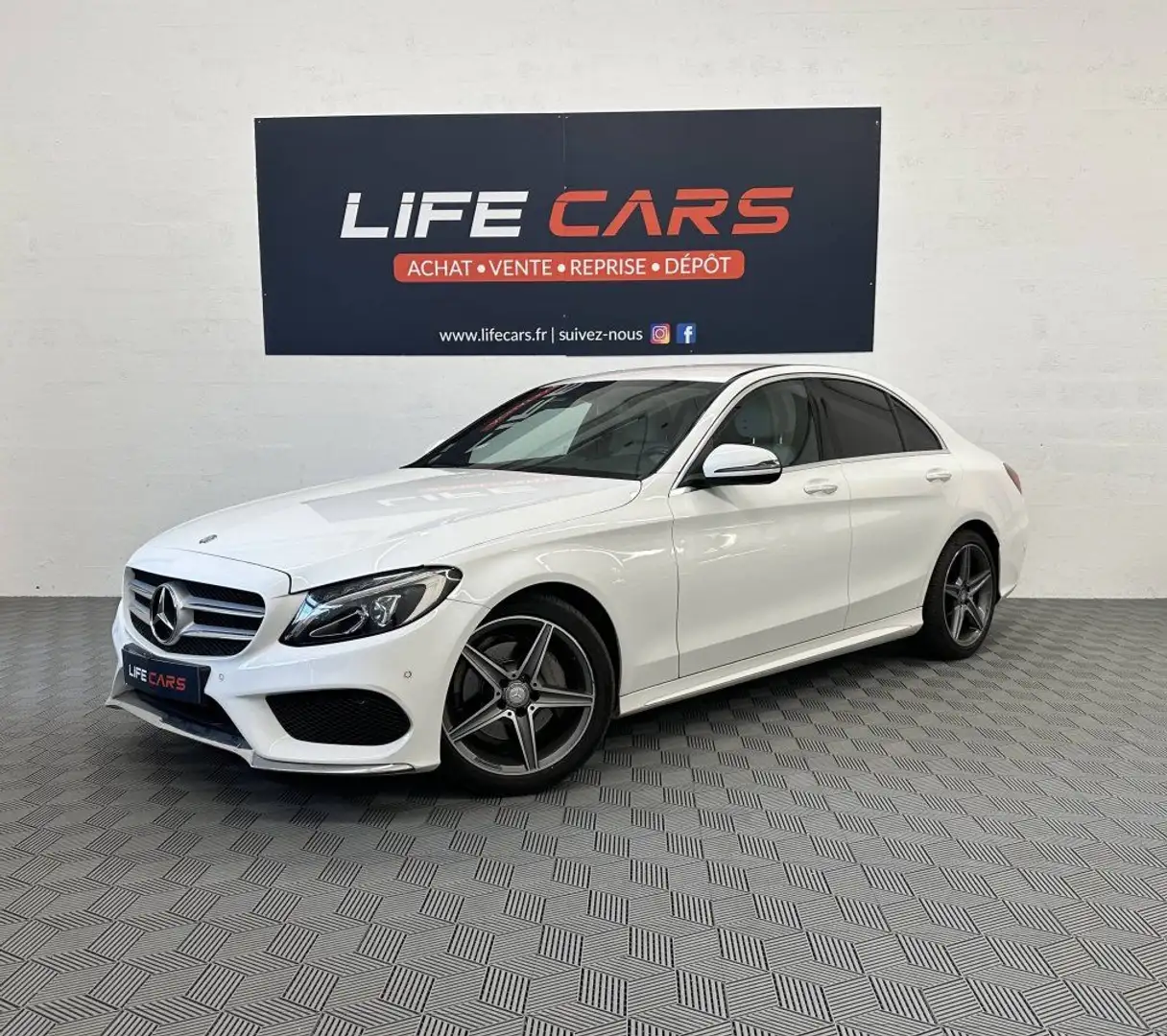 Mercedes-Benz C 200 IV (205) 200d 1.6 CDI AMG LINE 136 ch 2015 3ème ma White - 2