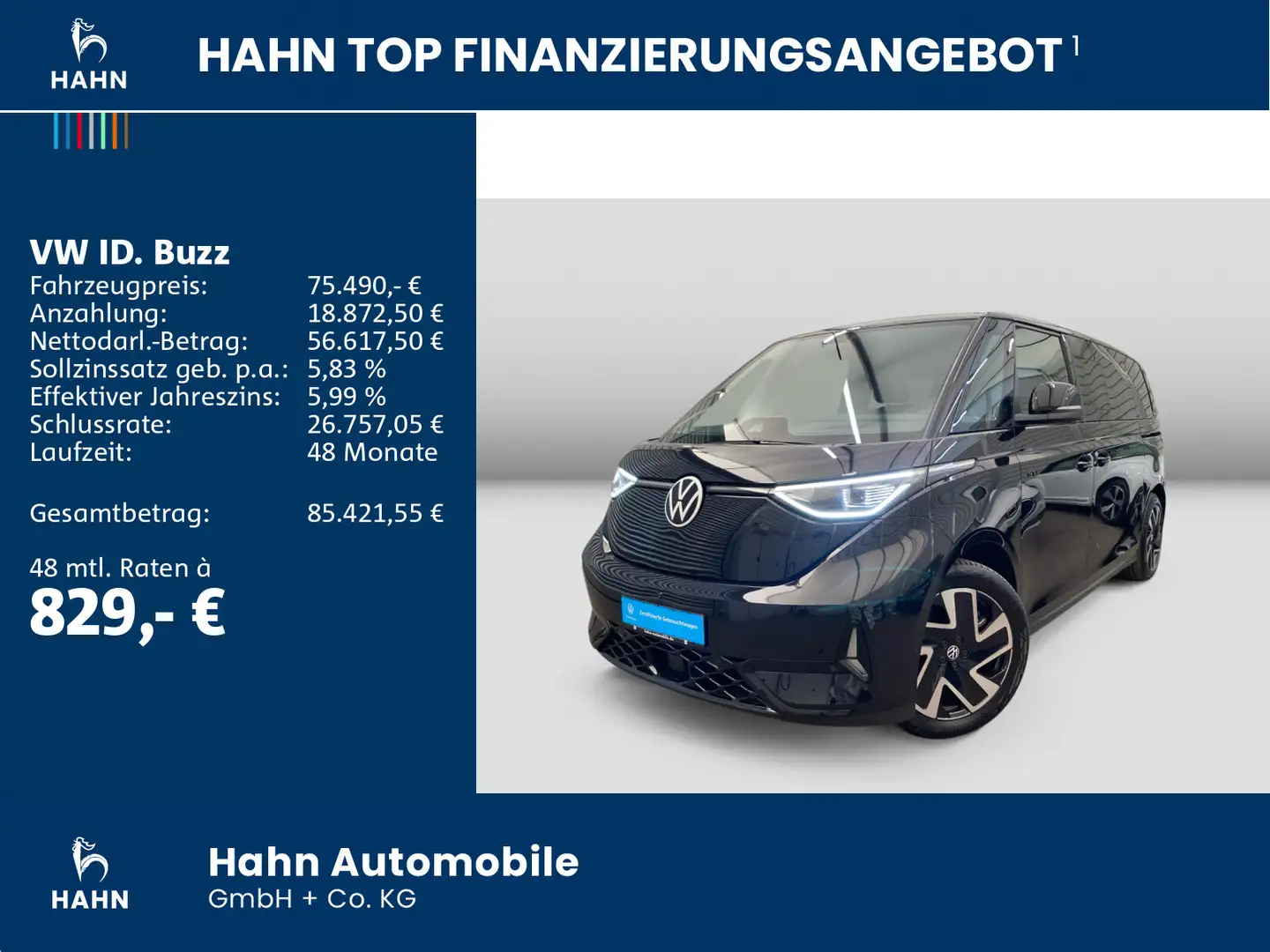 Volkswagen ID. Buzz ID.Buzz GTX 4MOTION LR AHK Navi 7Sitze Noir - 2