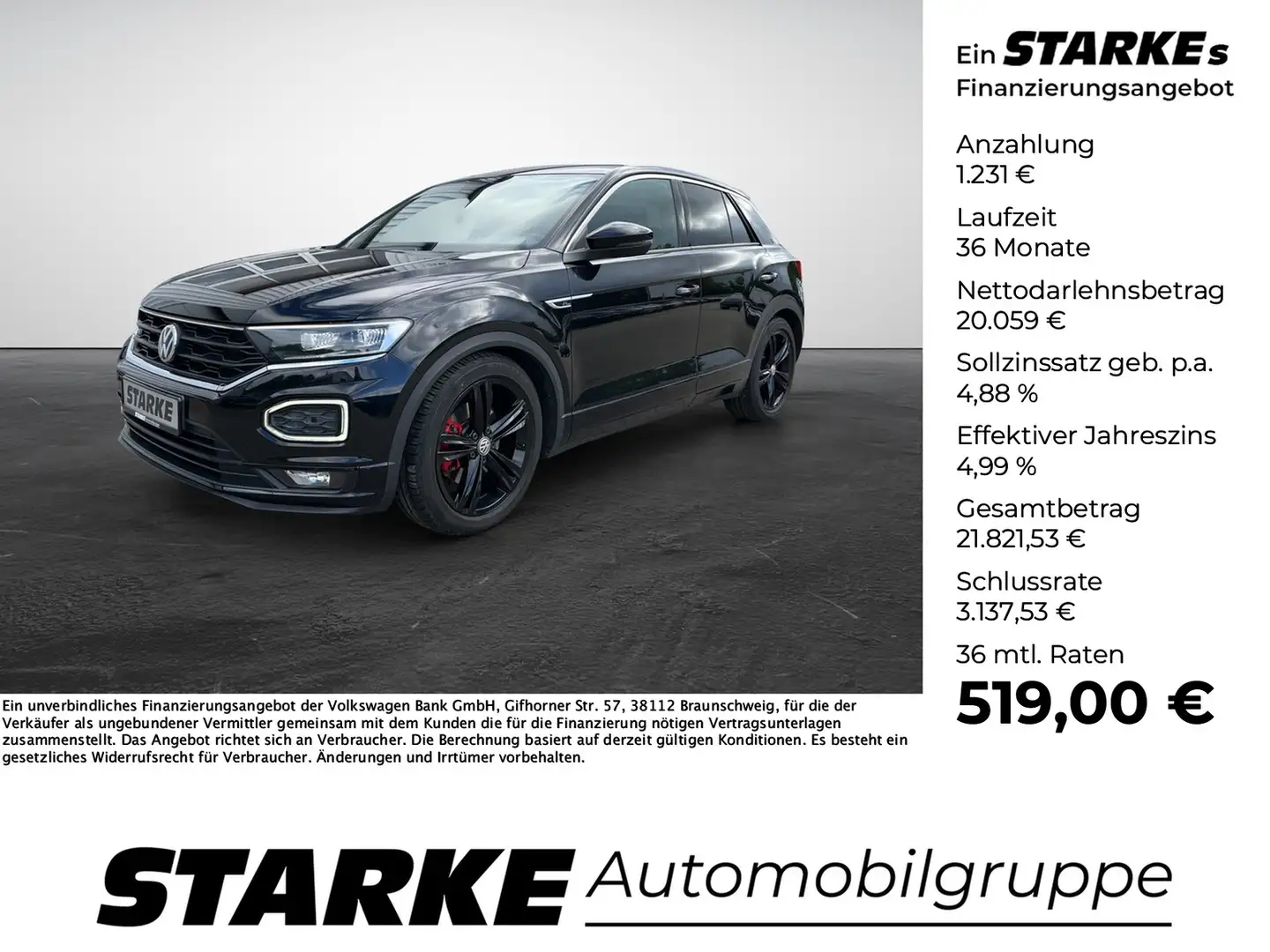 Volkswagen T-Roc 1.5 TSI Sport Schwarz - 1