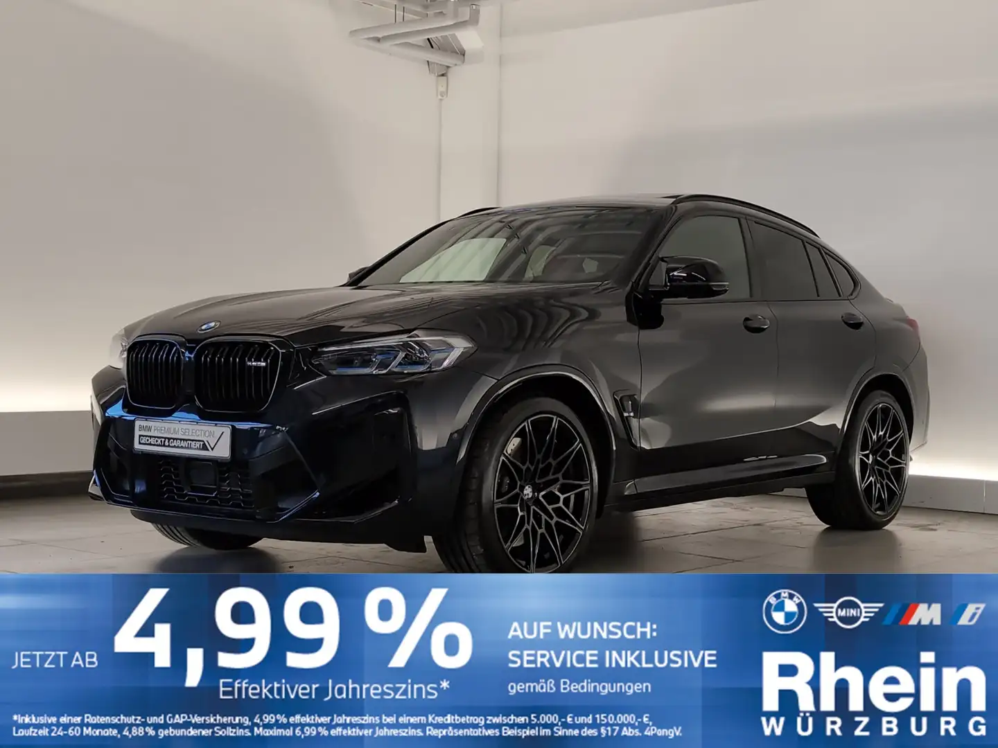 BMW X4 M Navi/Laser/HarmKar/Pano/HuD/KomfZg/LR-Hz/PA Laser/ Schwarz - 1