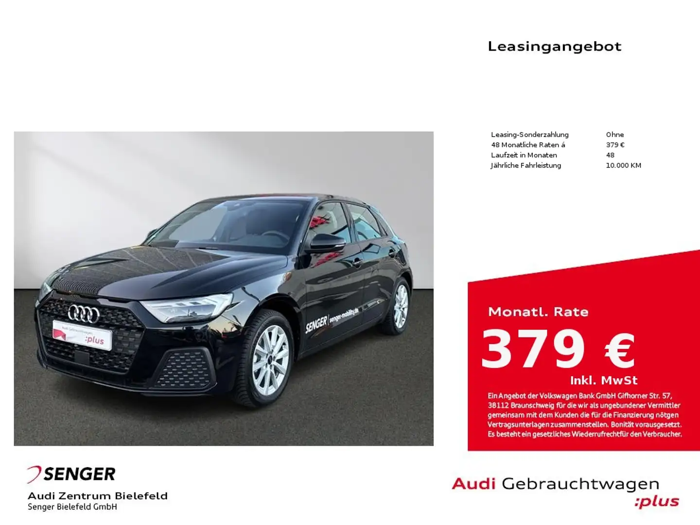 Audi A1 Sportback 25 TFSI Digitales Cockpit Navi Schwarz - 1