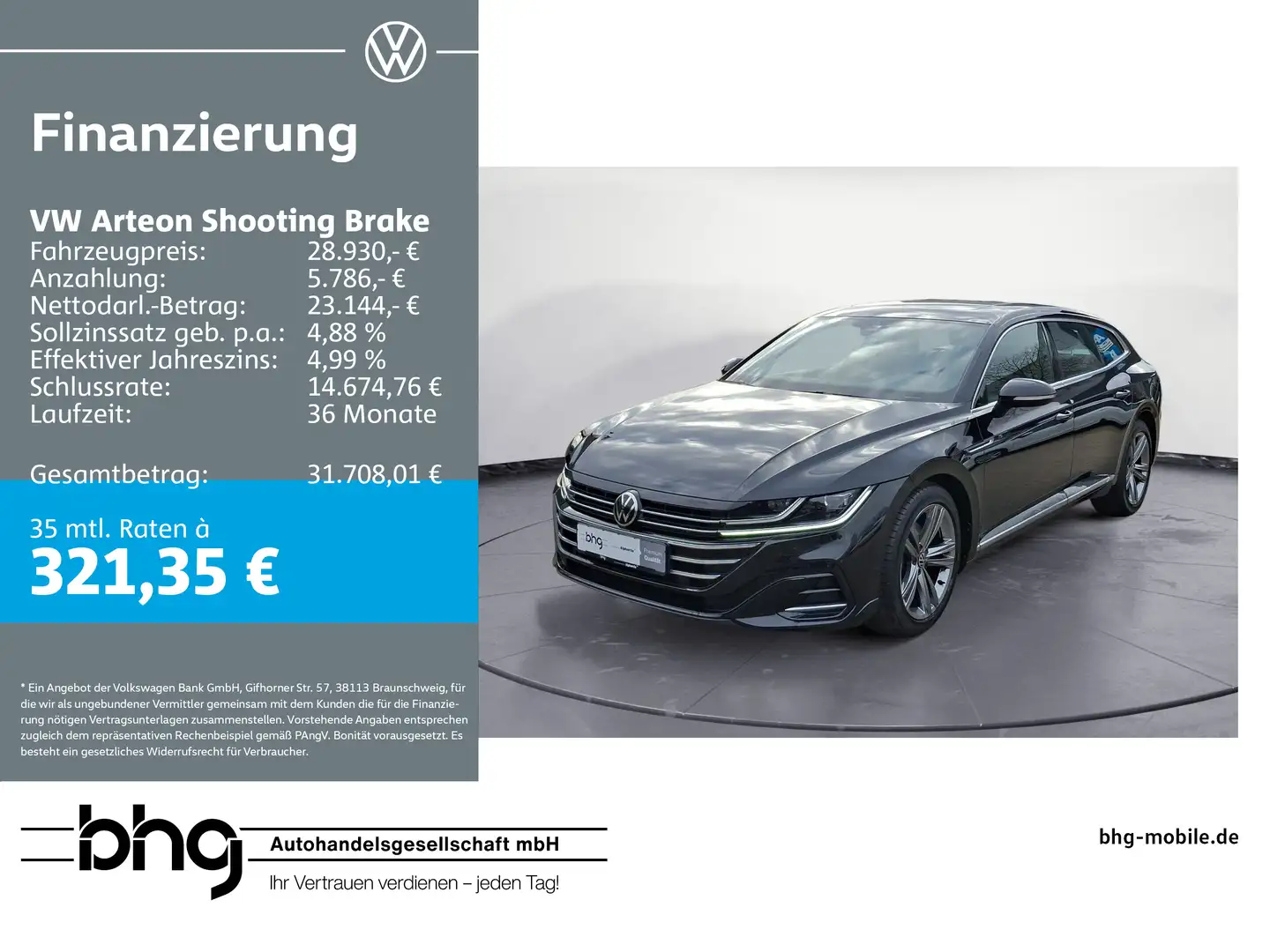Volkswagen Arteon R-L 2,0 TDI 4M DSG Schwarz - 1