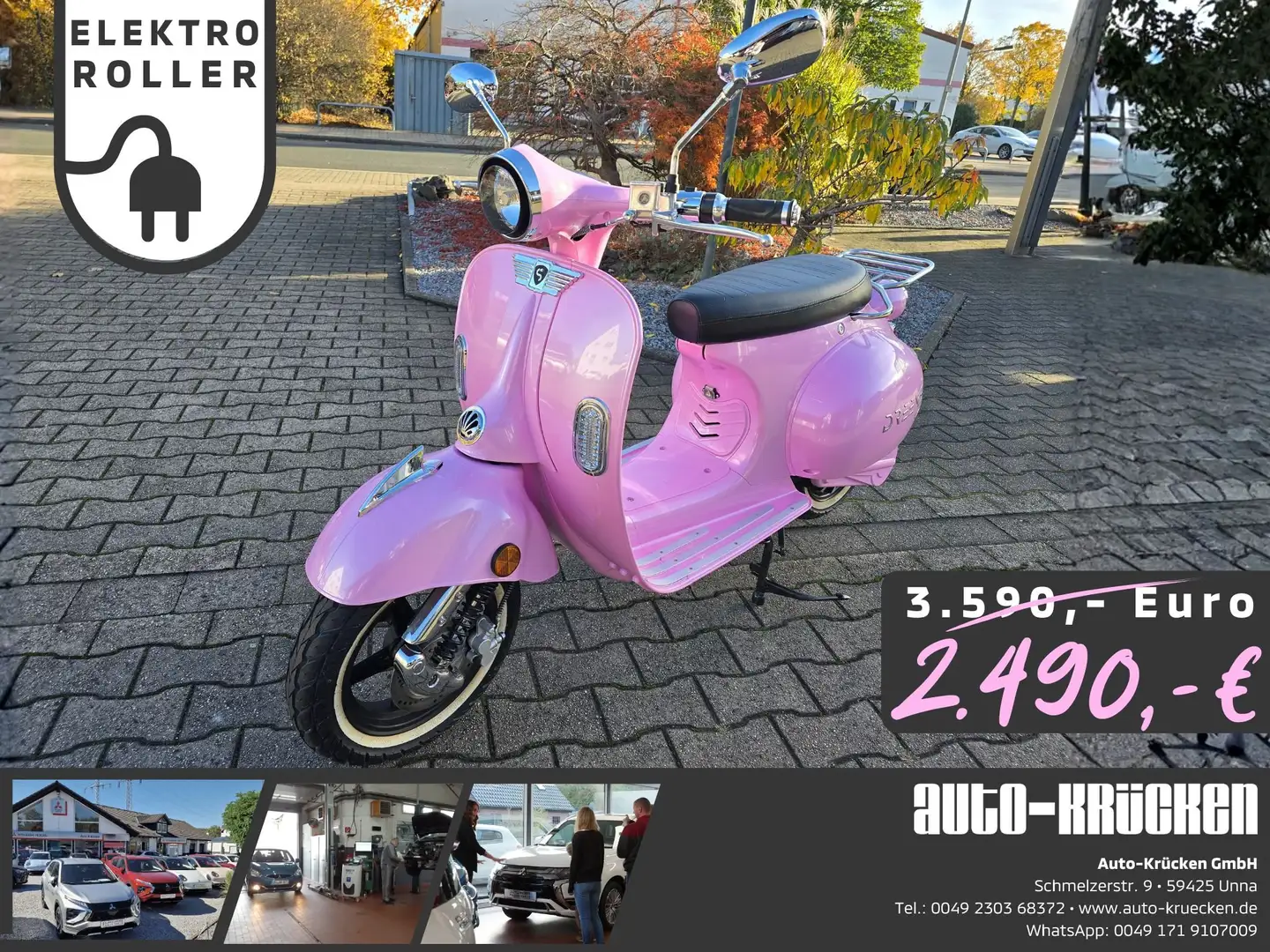 Dreems Amalfi DREEMS Amalfi E-Roller 45 km/h – modern & leise Burdeos - 1