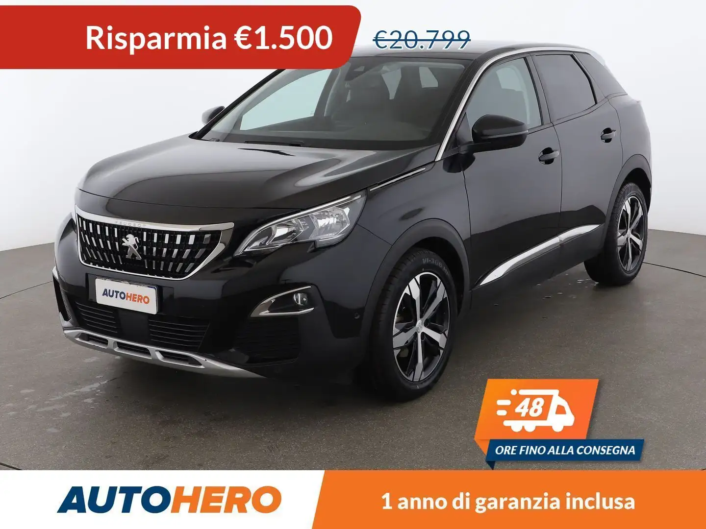 Peugeot 3008 1.5 Blue-HDi Allure 130 CV EAT8 Nero - 1