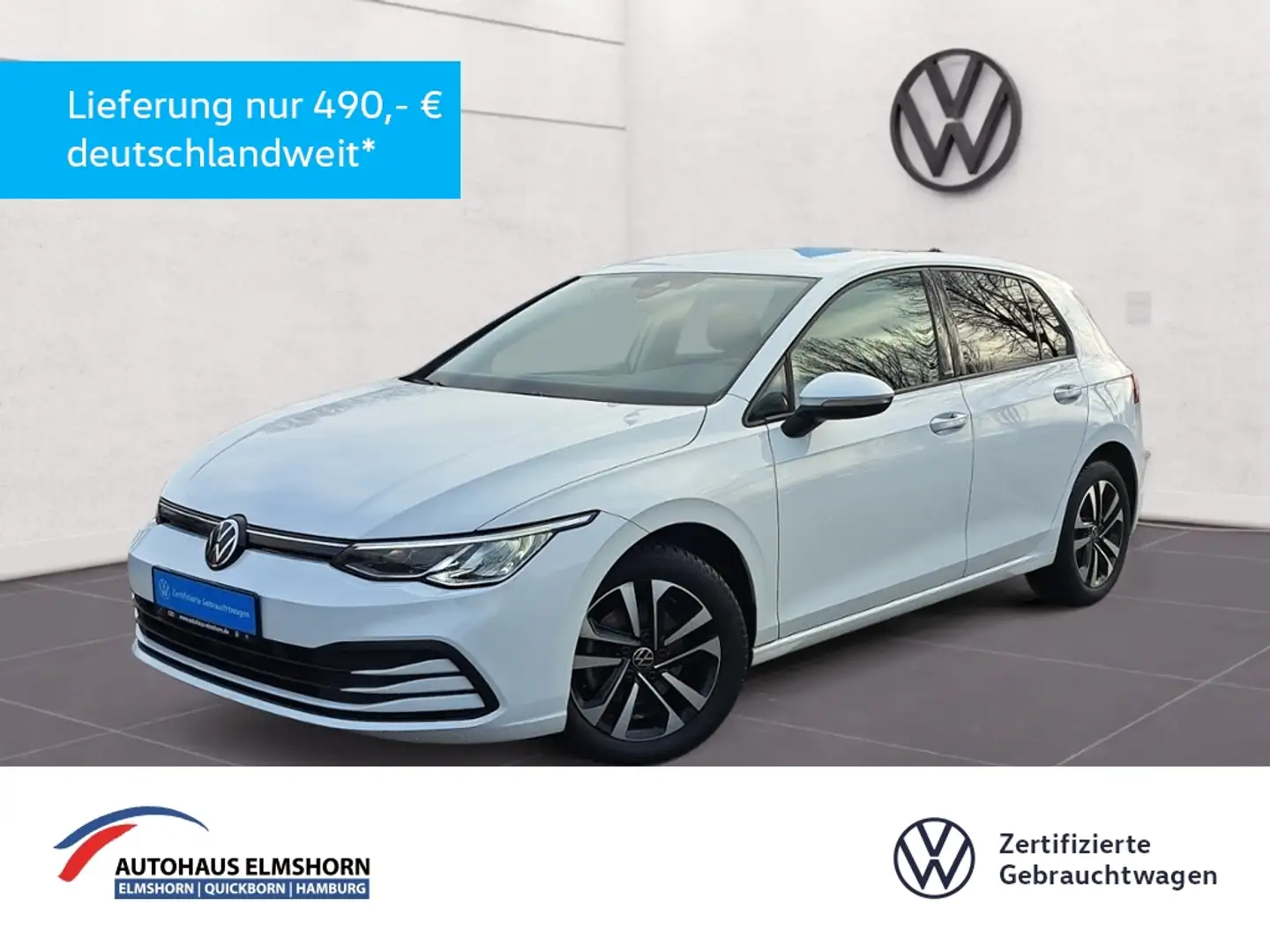 Volkswagen Golf VIII United 2.0 TDI DSG AHK NAV APP ACC PDC SHZ Weiß - 1