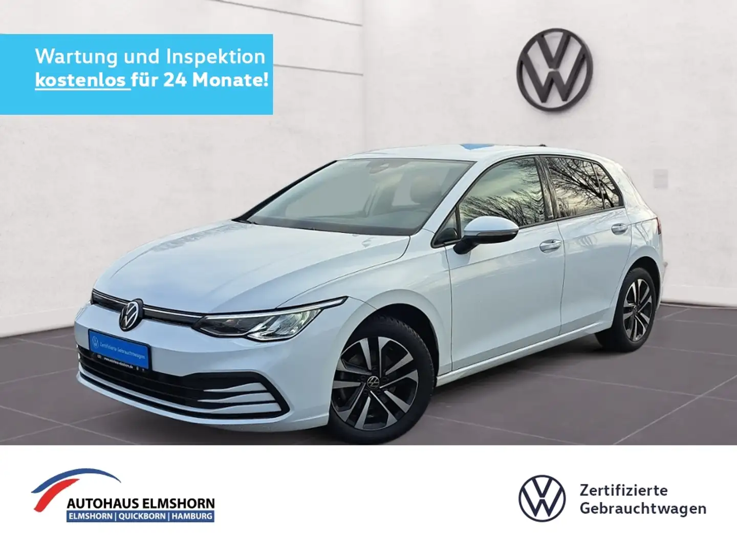 Volkswagen Golf VIII United 2.0 TDI DSG AHK NAV APP ACC PDC SHZ Weiß - 1