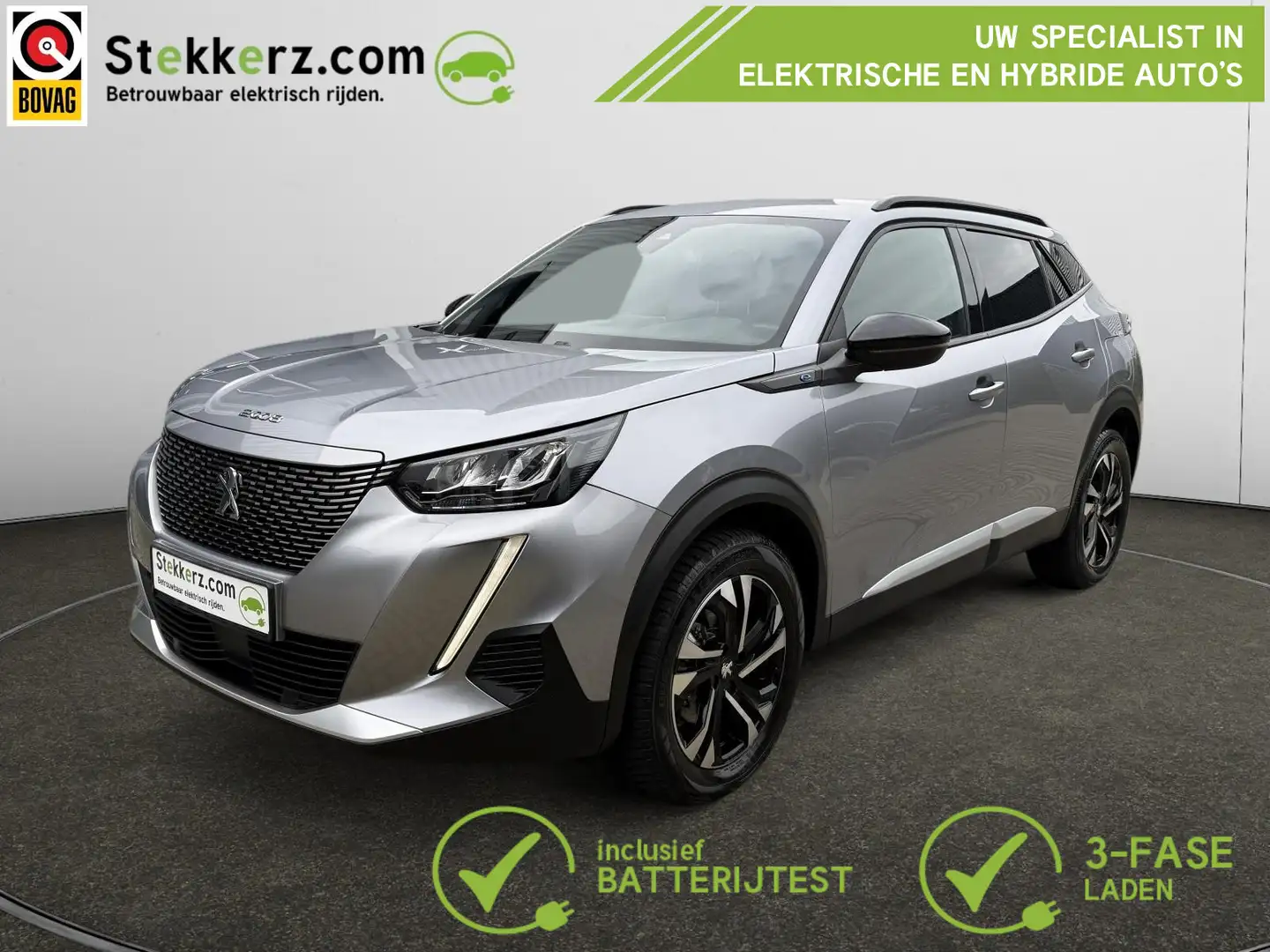 Peugeot e-2008 EV Allure 50 kWh 3-Fase | Stoelverw. SOH 100%, Sle Gris - 1
