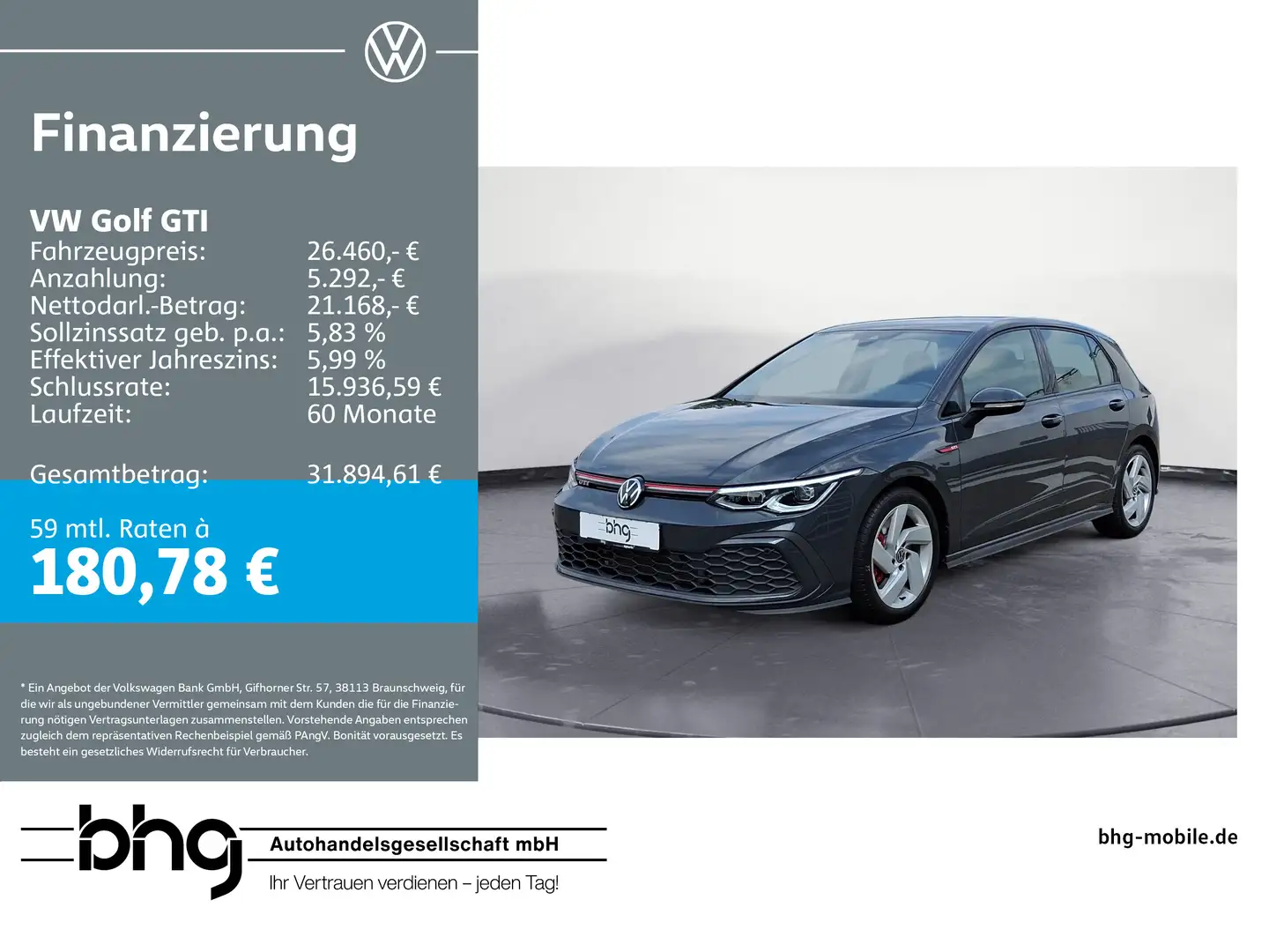 Volkswagen Golf GTI 2.0 TSI OPF LEDplus Front-LaneAssist To Gris - 1